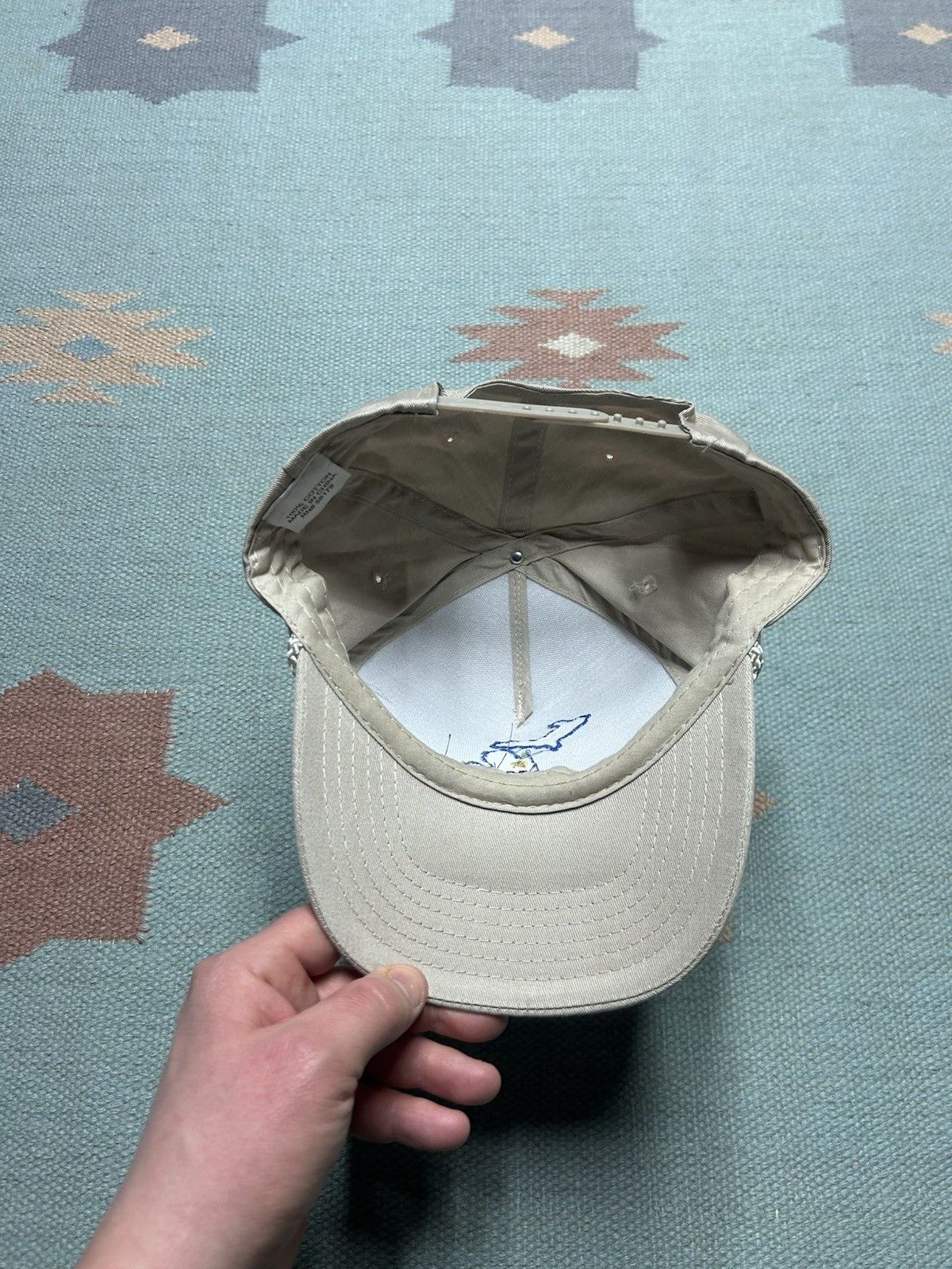 Vintage Vintage SnapBack hat Marion Michigan mitten cotton beige tan Size ONE SIZE - 6 Thumbnail