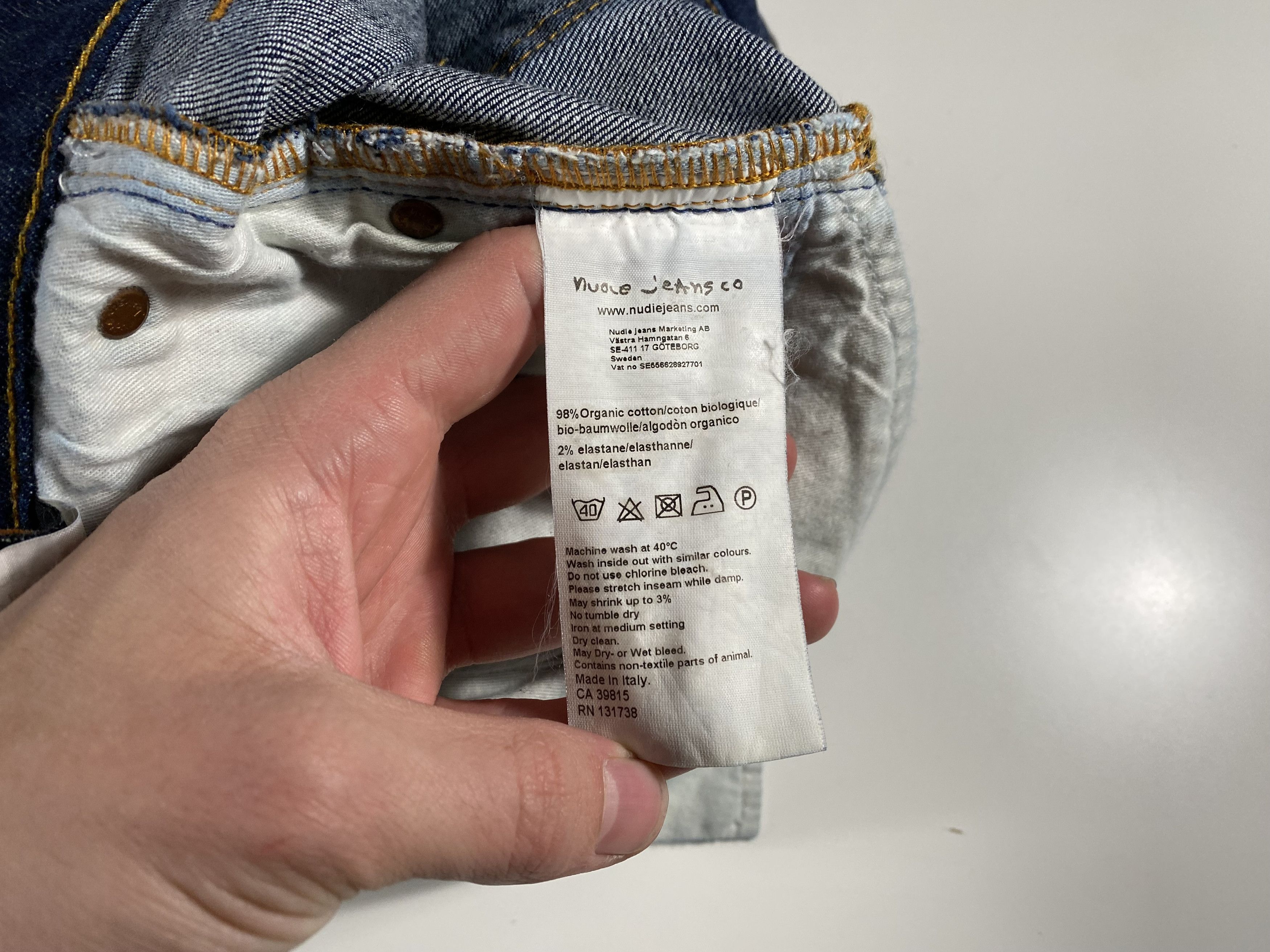 Nudie Jeans Nudie Jeans Thin Finn Org. Dry Ecru Embo Jeans 32x32 Size US 32 / EU 48 - 7 Thumbnail