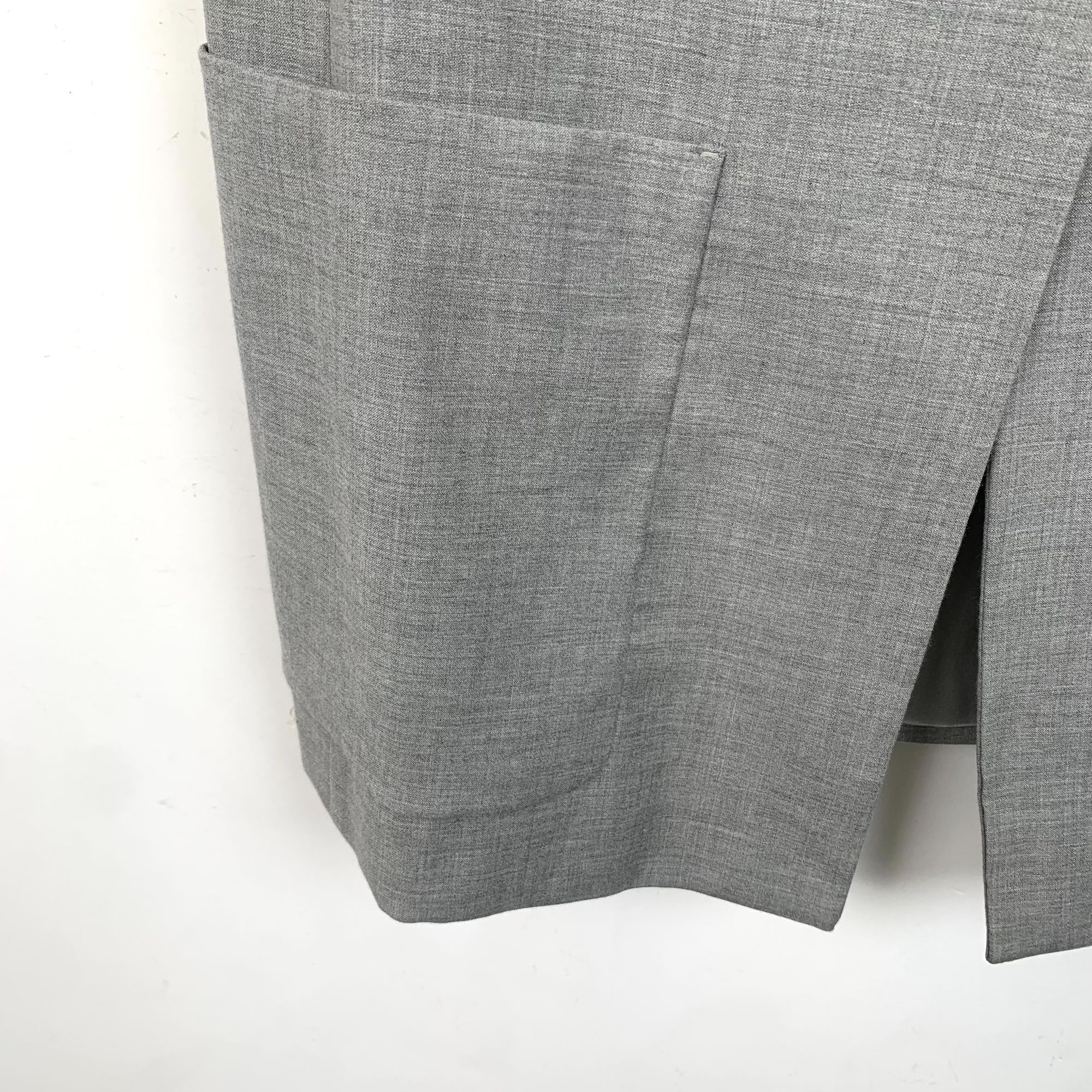 Max Mara Max Mara Womens Wool Blend Sleeveless Long Blazer Vest Gray Size XS / US 0-2 / IT 36-38 - 4 Thumbnail