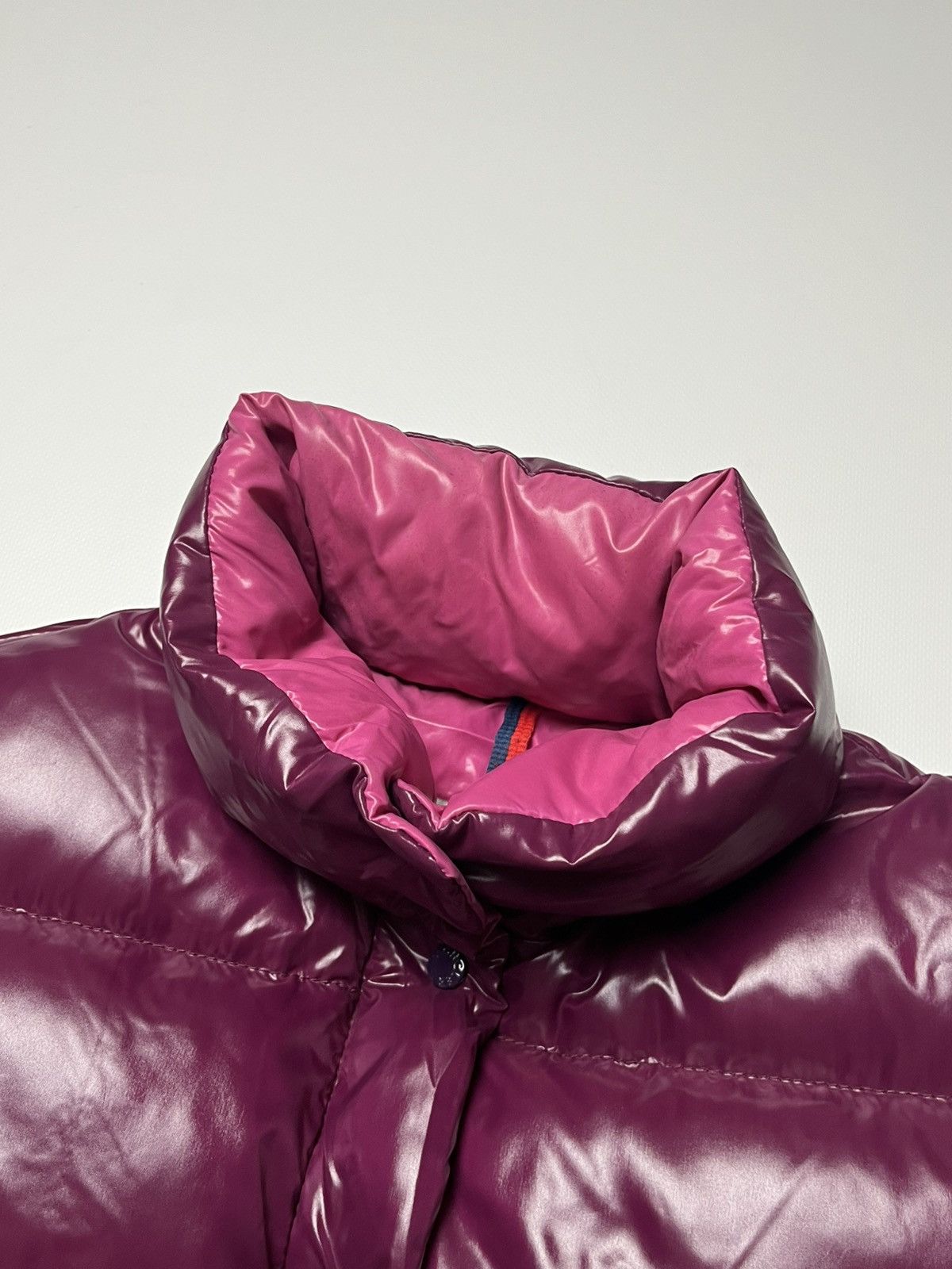 Moncler Moncler Glossy Down Puffer Jacket Burgundy Size L / US 10 / IT 46 - 7 Thumbnail