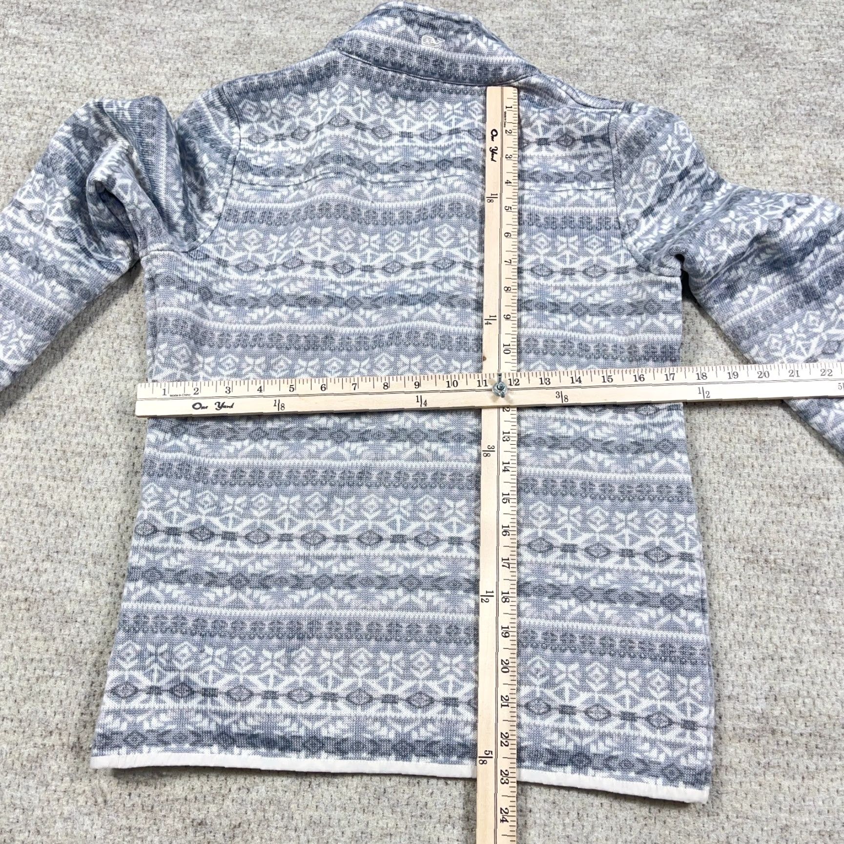 Vineyard Vines Vineyard Vines Sweater Women Small Gray Pullover Quarter Zip Sweatshirt Size S / US 4 / IT 40 - 7 Thumbnail