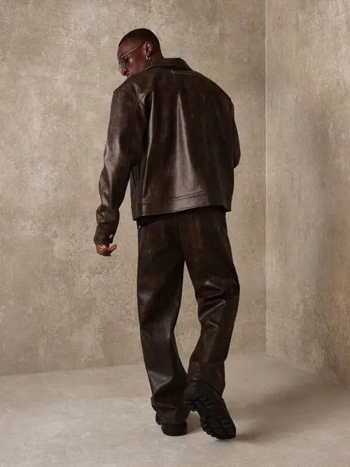Japanese Brand Fujisaki x Shi Washed PU Skater fit Pants Size US 32 / EU 48 - 4 Thumbnail