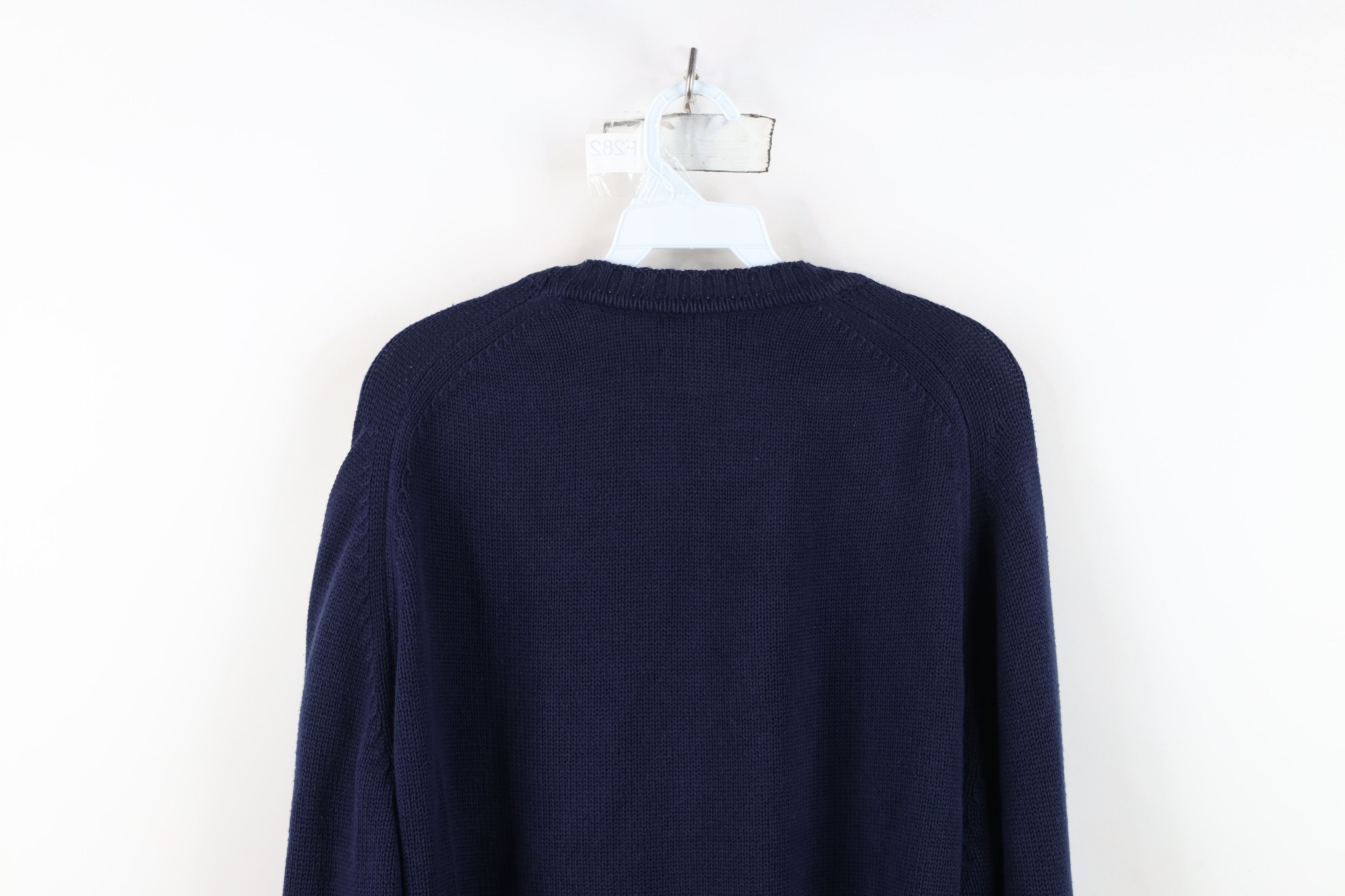 Lands' End Vintage 90s Lands End Blank Cotton Knit Crewneck Sweater USA Size US XL / EU 56 / 4 - 11 Thumbnail