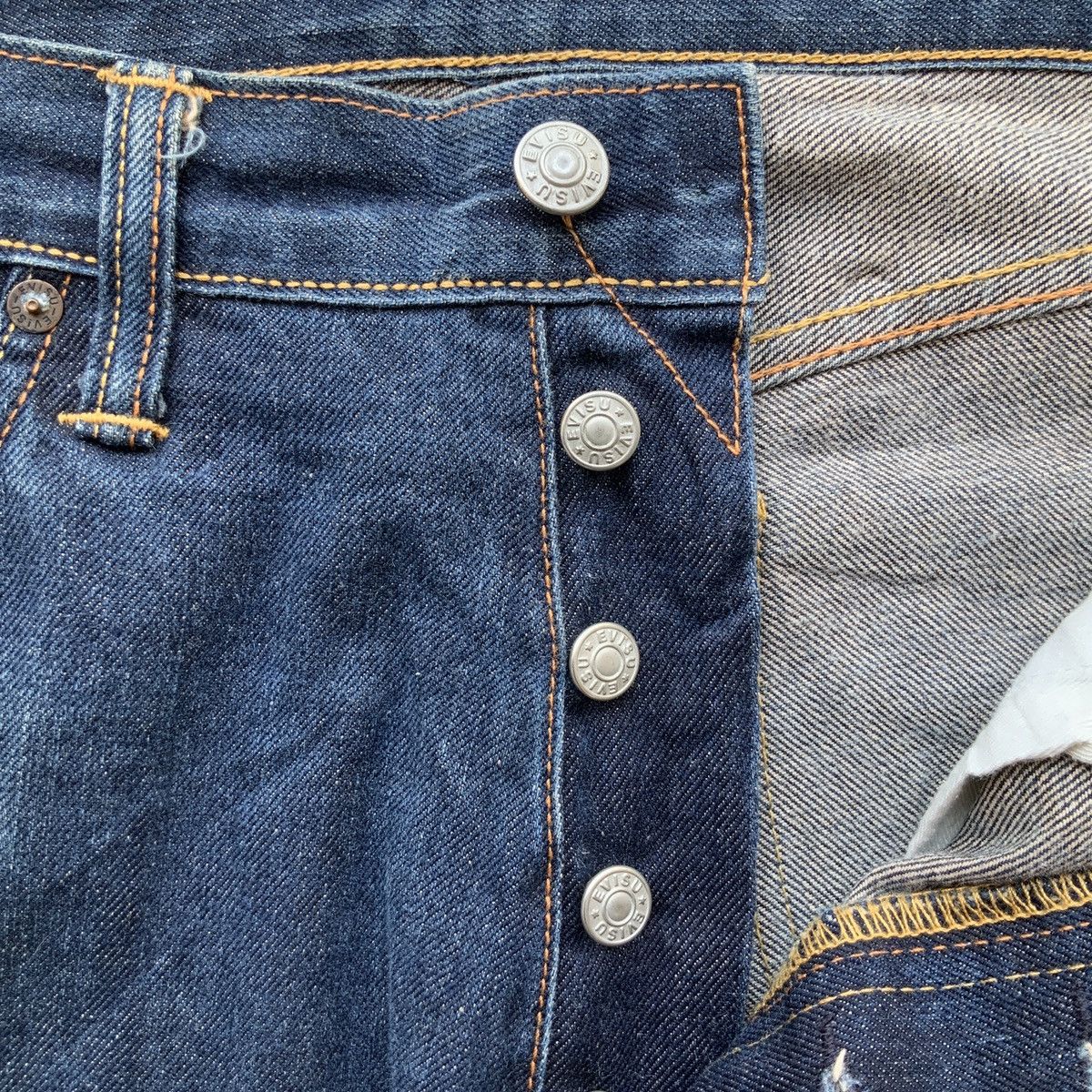 Evisu × Japanese Brand EVISU BRUSHSTROKES DAICOCK SELVEDGE JEANS Size US 30 / EU 46 - 12 Thumbnail