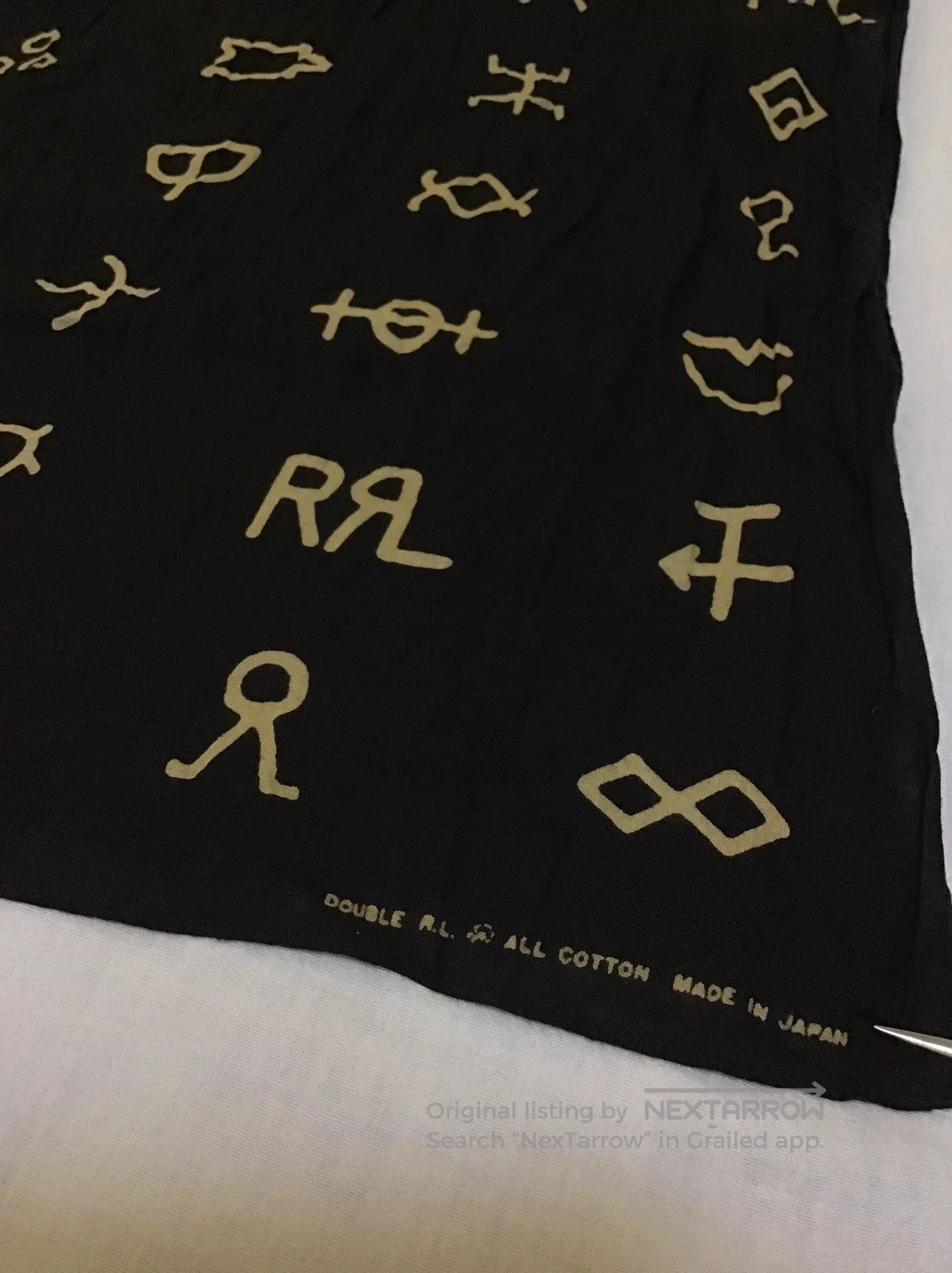 RRL Ralph Lauren RRL Double RL Scarf with Oracle Symbols. Size ONE SIZE - 2 Thumbnail