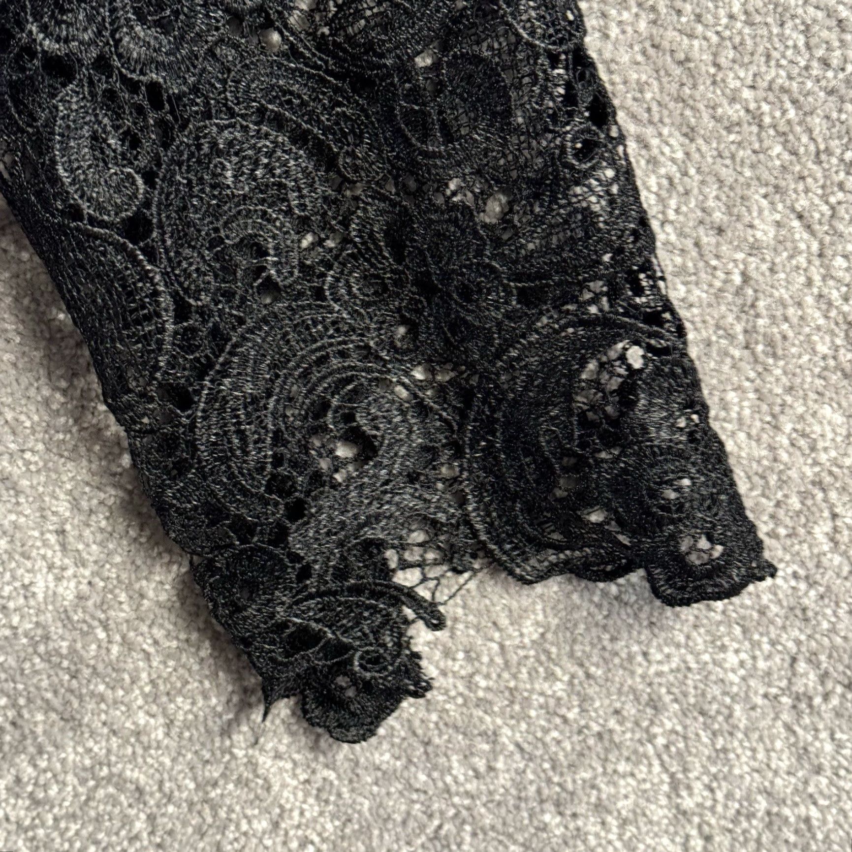 Vintage VINTAGE Adas Bridal Dress Womens Plus 16W Lined Padded Bra Lace Romantic Victorian Goth Midi Black 3/4 Sleeve Zip Formal Party Wedding Mens? Size XXL / US 16-18 / IT 52-54 - 7 Thumbnail