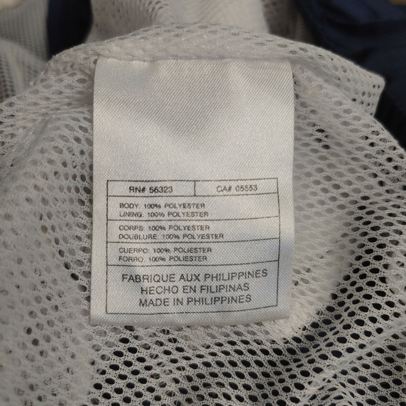Nike Nike Men's LG Navy Blue/White Two-Toned Full Zip Rain Jacket Size US L / EU 52-54 / 3 - 4 Thumbnail