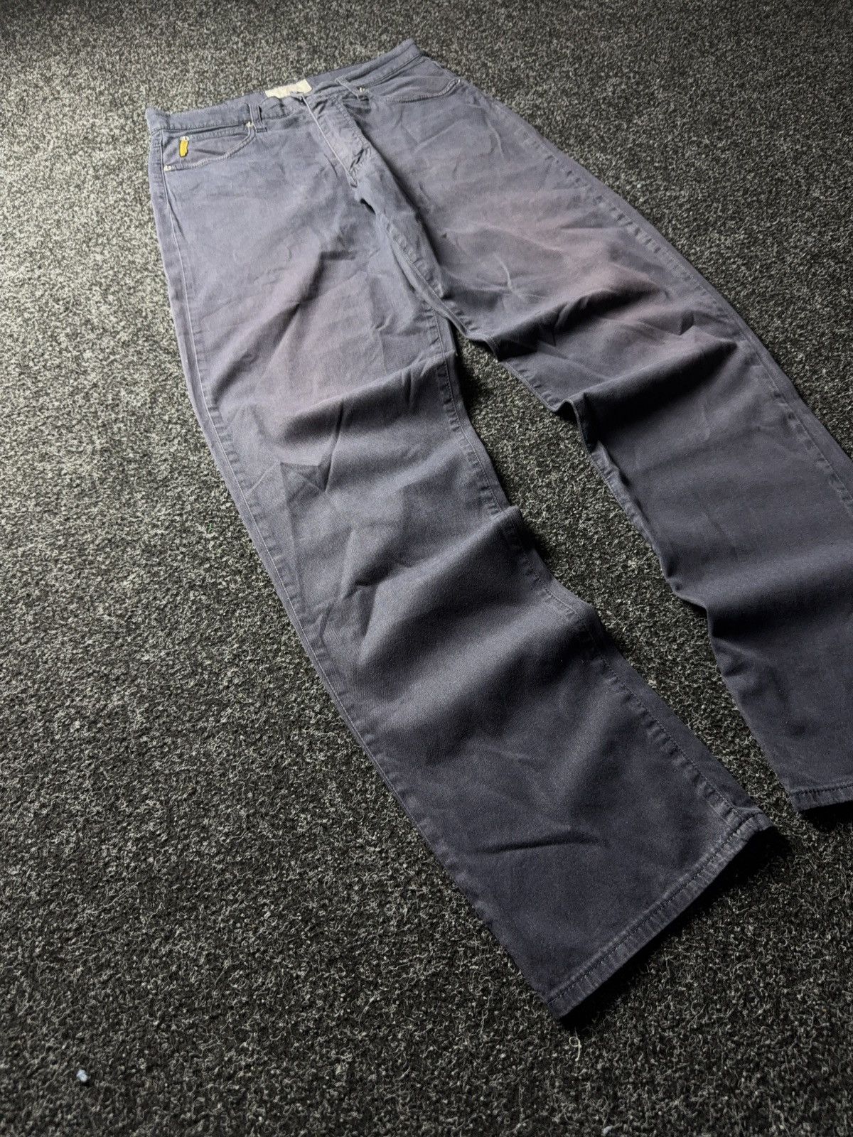 Armani 90s Armani Jeans Washed Faded Blue Straight Fit Denim Pants Size US 30 / EU 46 - 2 Thumbnail