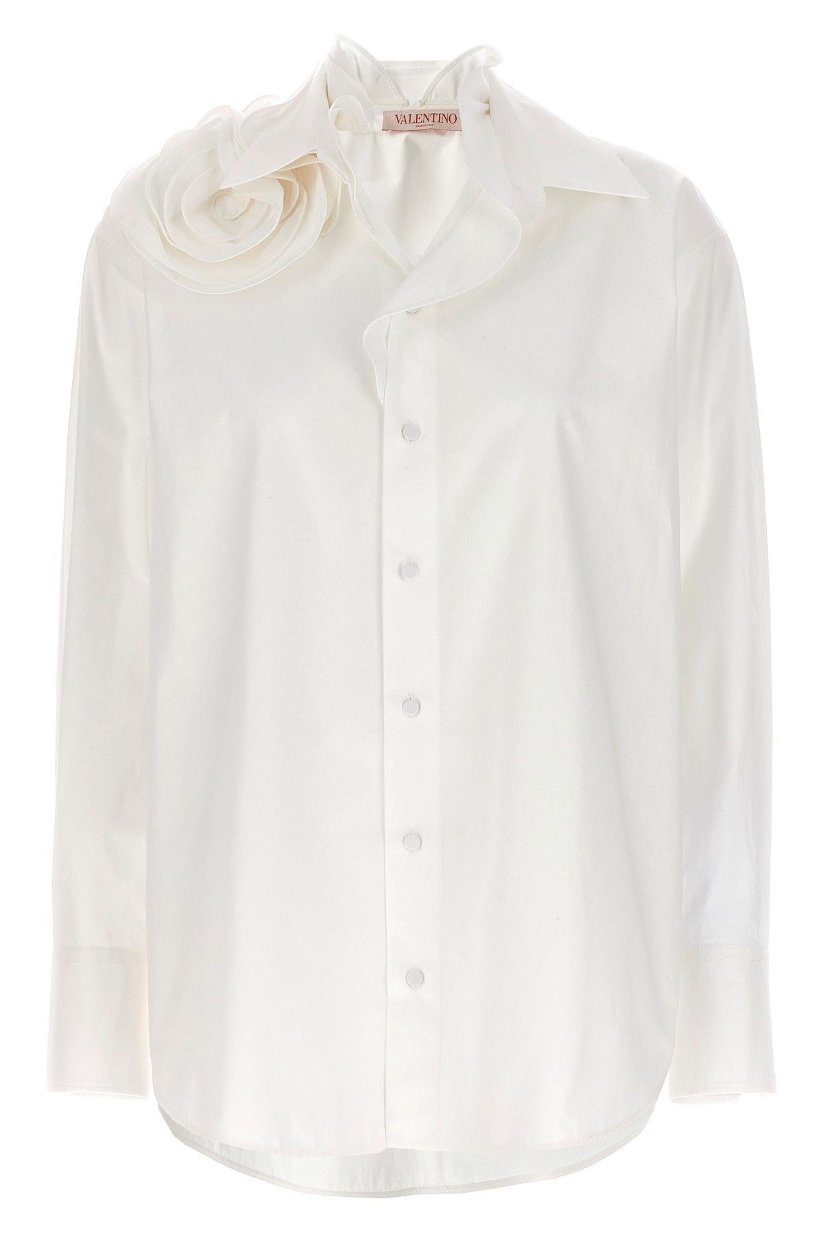 image of Valentino Garavani Pink Application Shirt in White, Women's (Size XS)