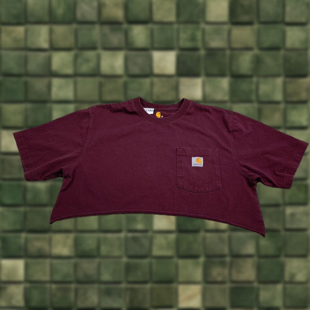 Carhartt VINTAGE Carhartt Burgundy Cropped Pocket Front Shirt Womens Medium-12780 Size M / US 6-8 / IT 42-44 - 1 Thumbnail