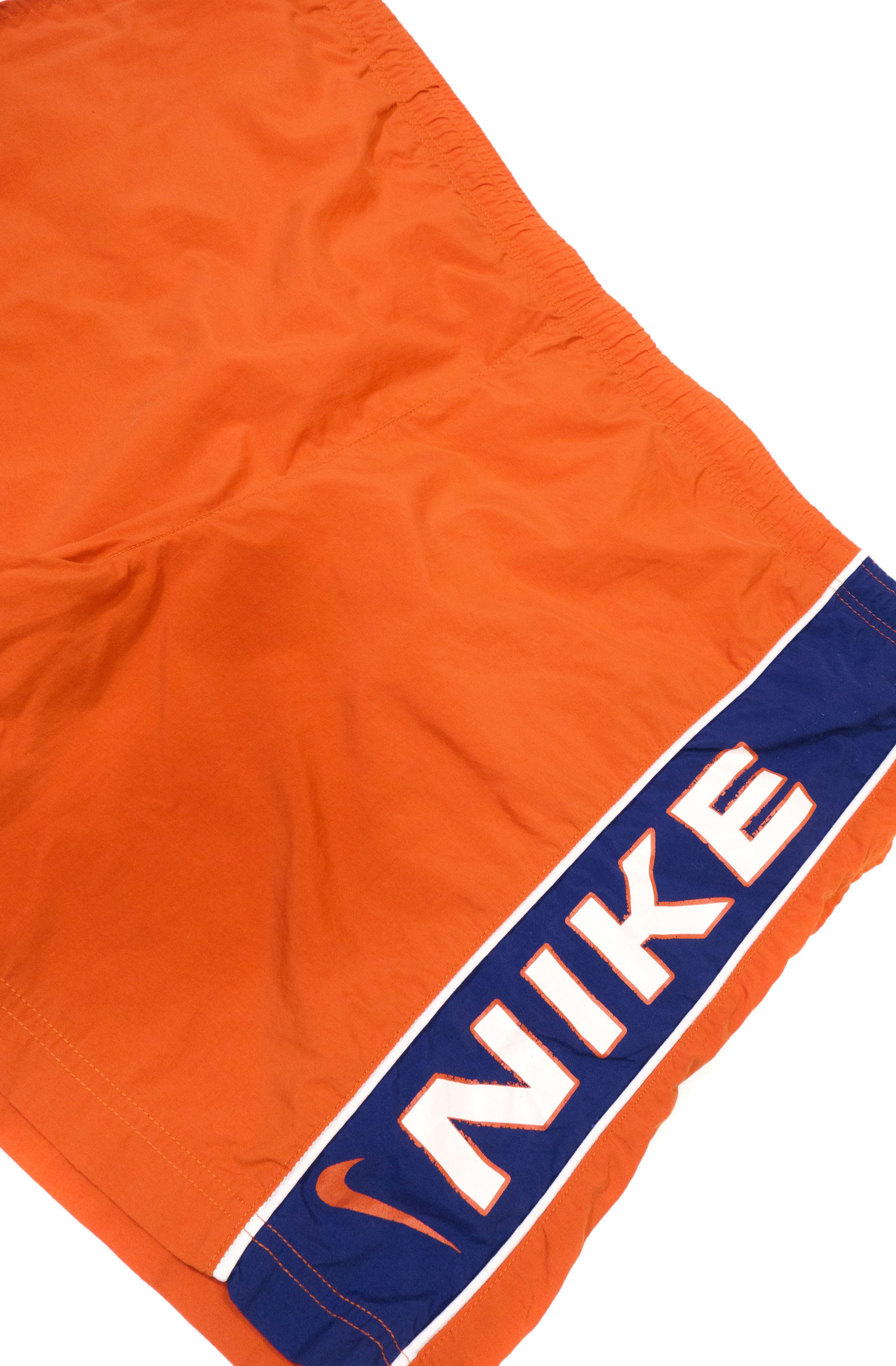 Nike 90S Swoosh Big Logo Nylon Swim Shorts Size US 36 / EU 52 - 3 Thumbnail