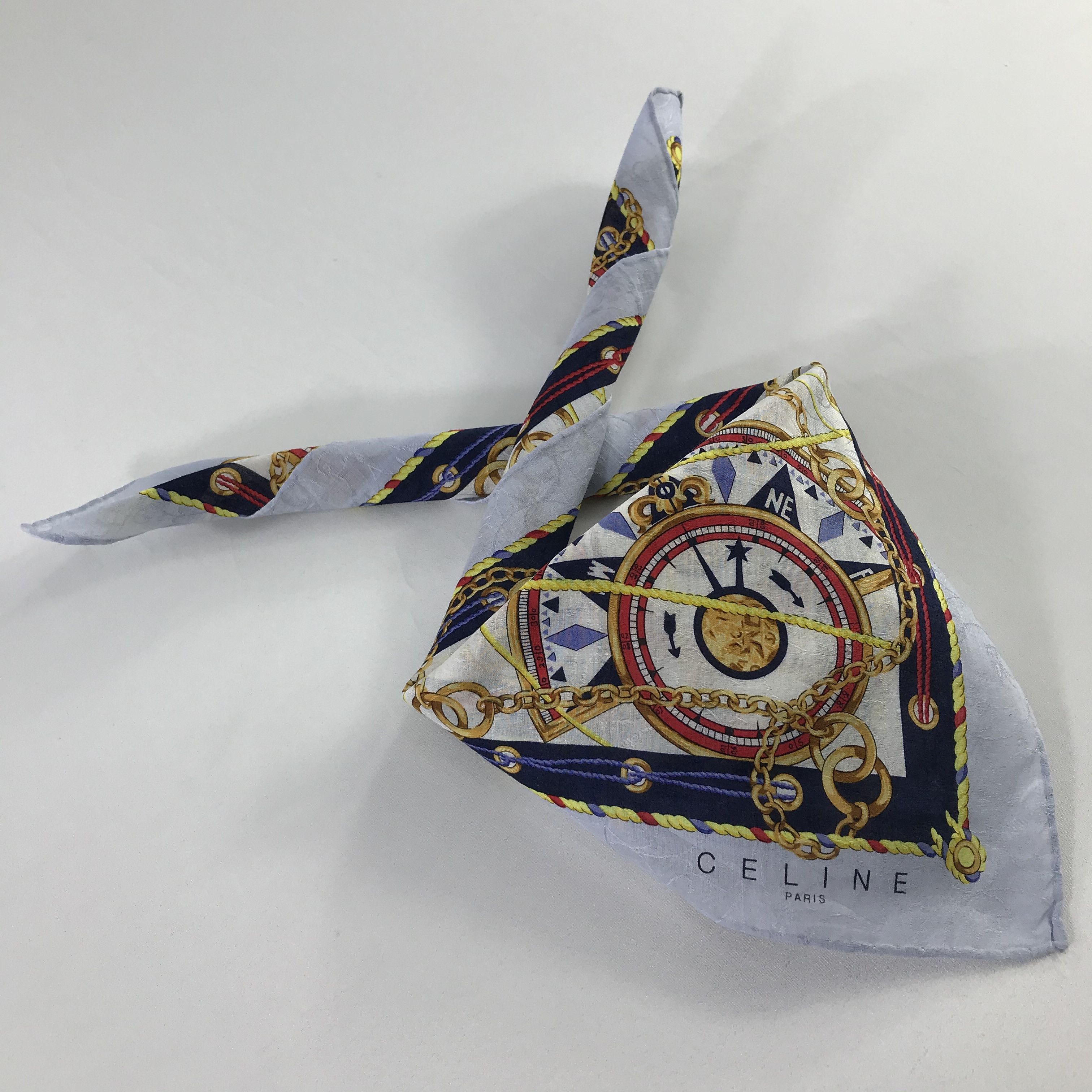 Celine × Vintage Celine Bandana / Handkerchief / Neckerchief - S955 Size ONE SIZE - 4 Thumbnail