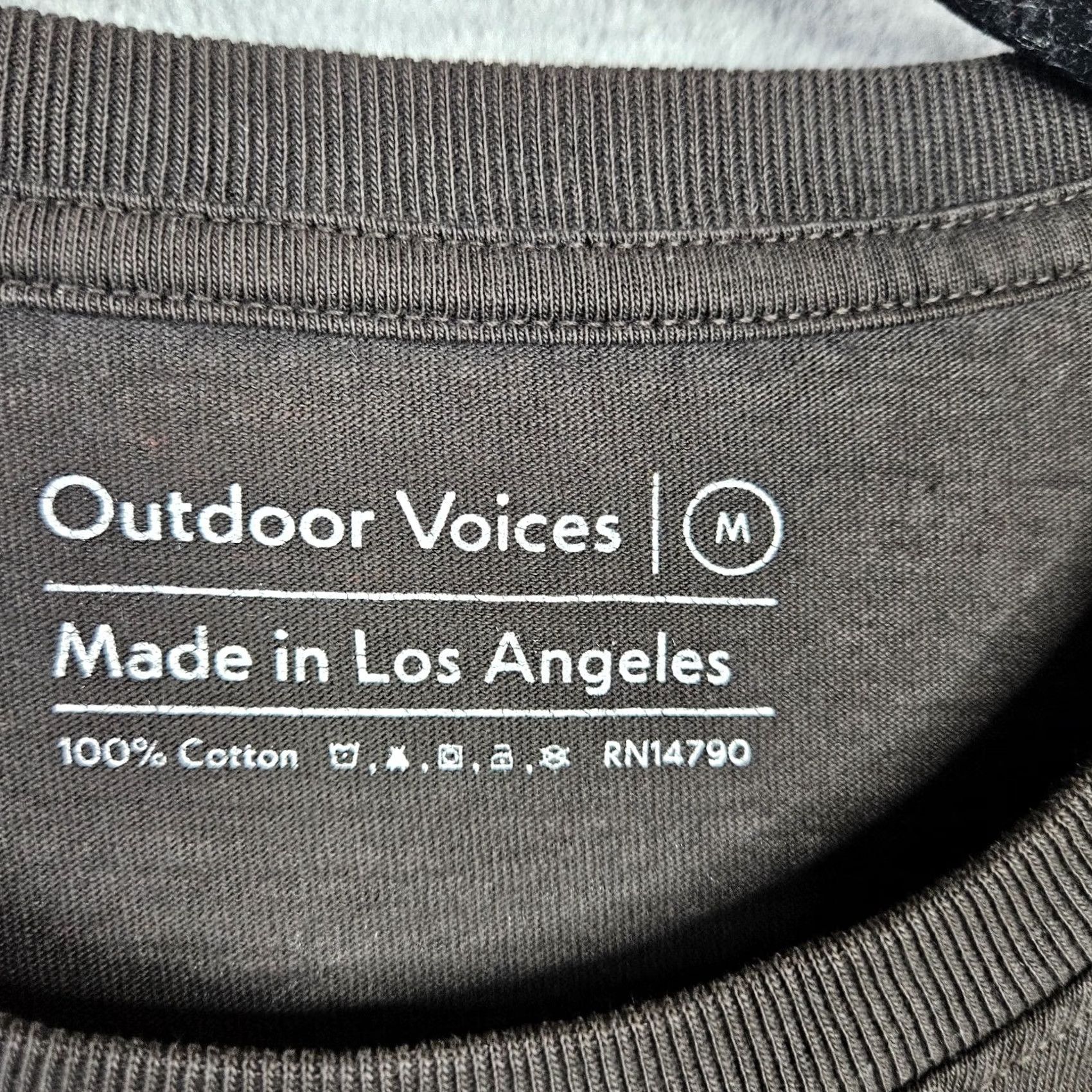 Outdoor Voices Outdoor Voices Men's Long Sleeve T-Shirt Dark Gray Cotton Jersey Crew Neck Size M Size US M / EU 48-50 / 2 - 3 Thumbnail