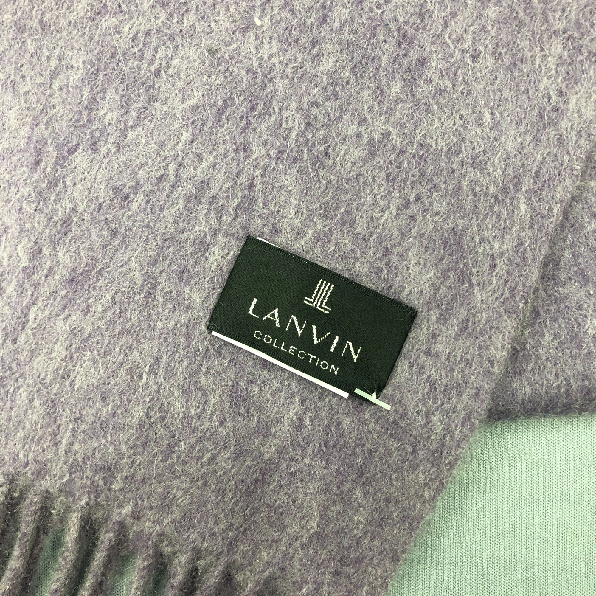 Lanvin Vintage Lanvin Scarf Muffler Cashmere Winter Fringe Scarves Size ONE SIZE - 5 Thumbnail