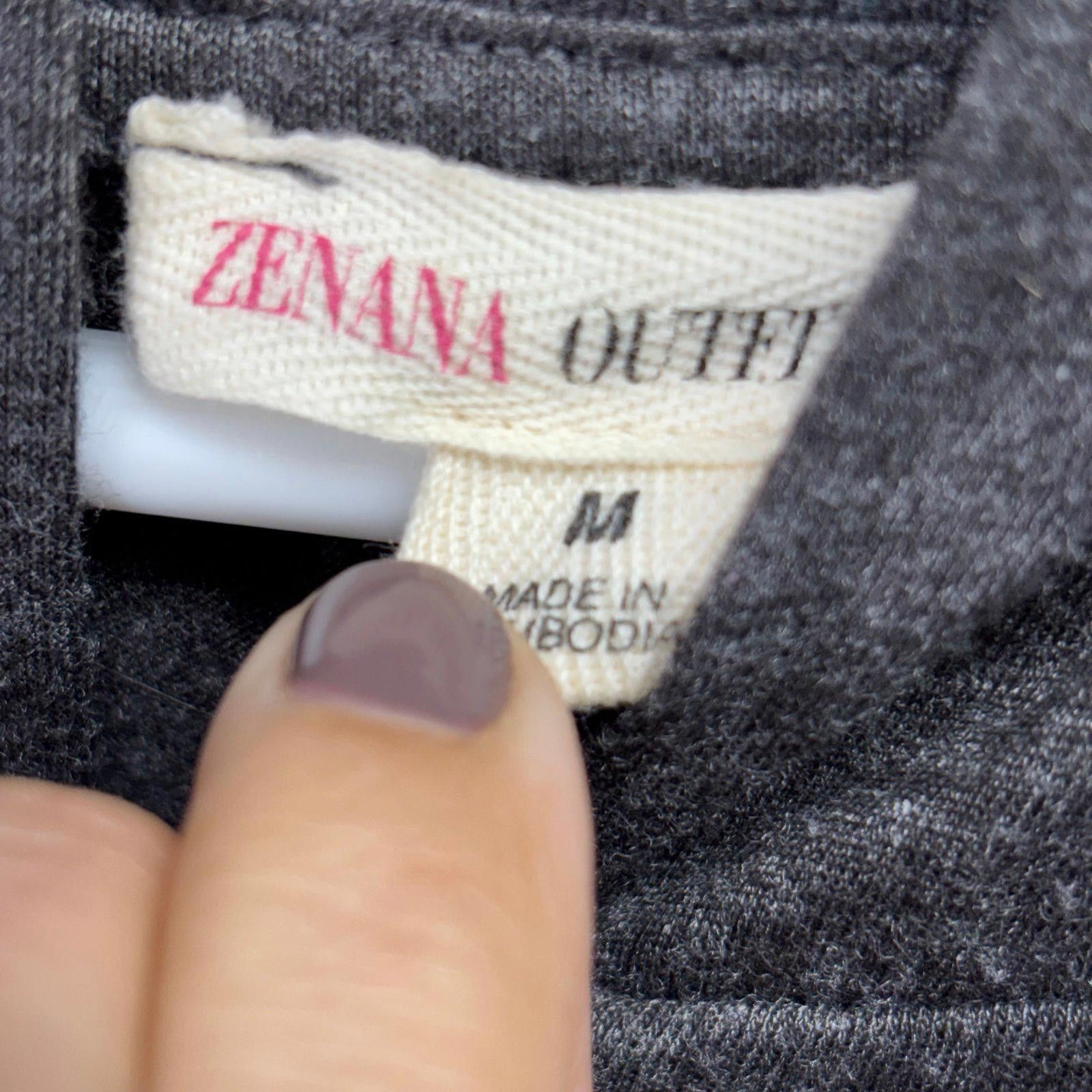 Other Zenana Outfitters Charcoal Gray Full Zip Hoodie Medium Size ONE SIZE - 5 Thumbnail