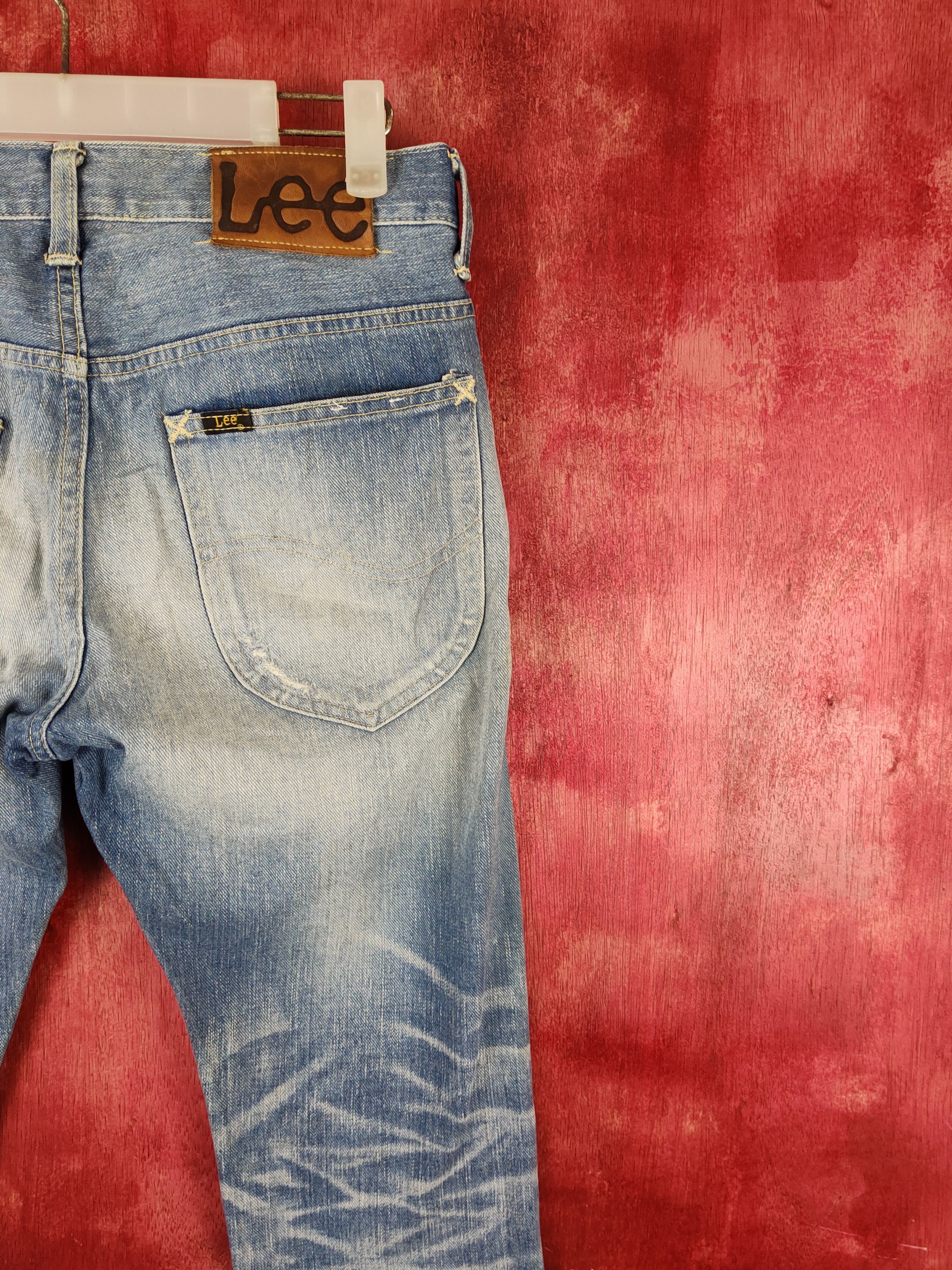 Lee Blue Faded Distressed Ripped Jeans #S1812