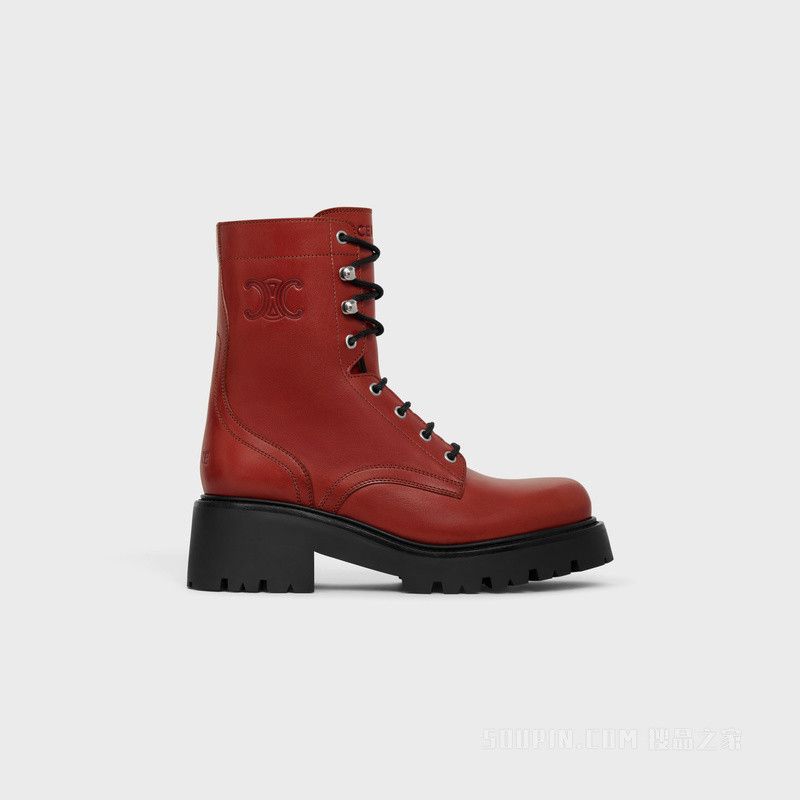 triomphe rangers mid lace-up boot in calfskin