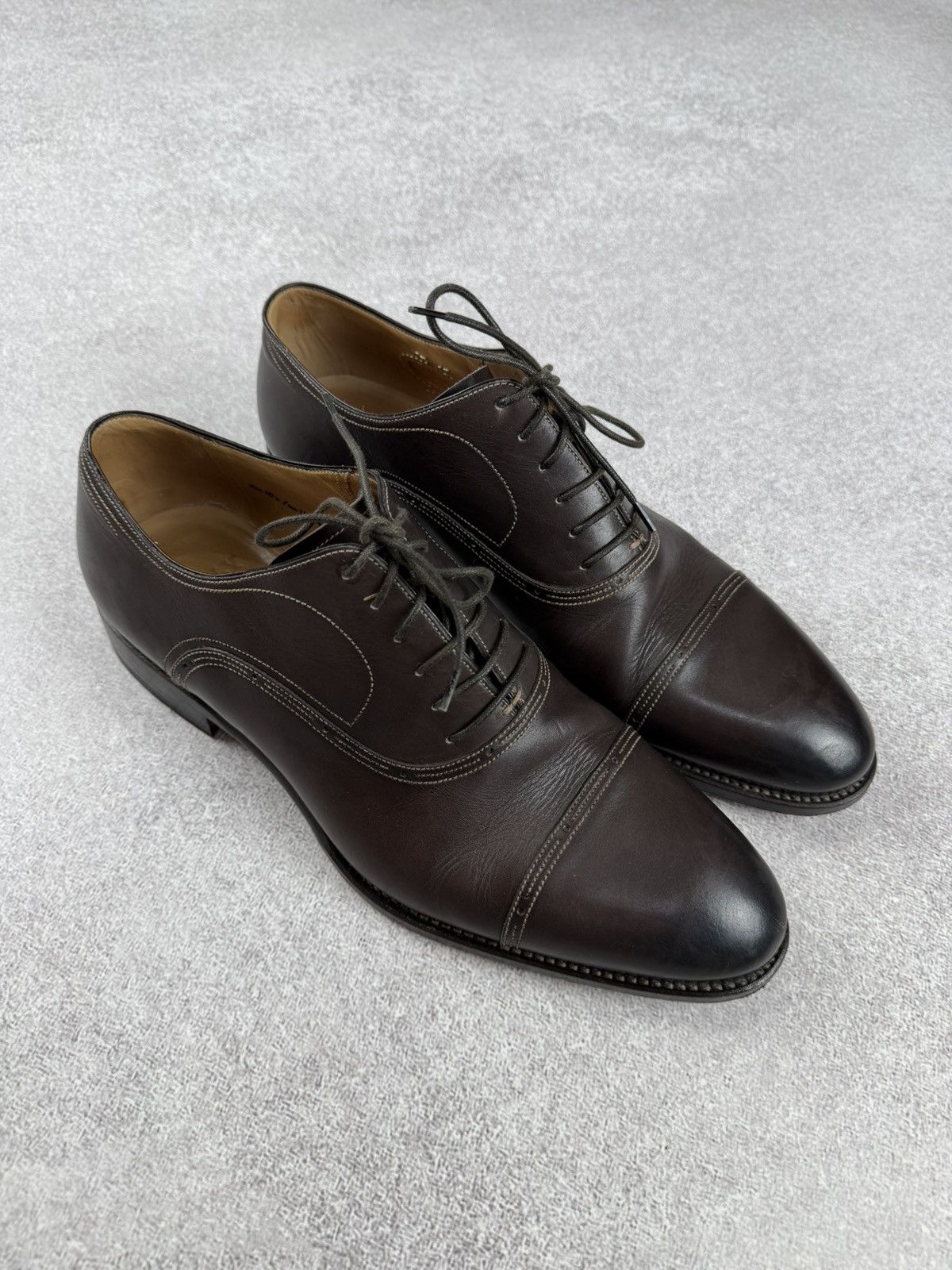 Bally Bally Men’s Leather Derby Oxford Shoes Brown Size US 11 Size US 11 / EU 44 - 1 Thumbnail