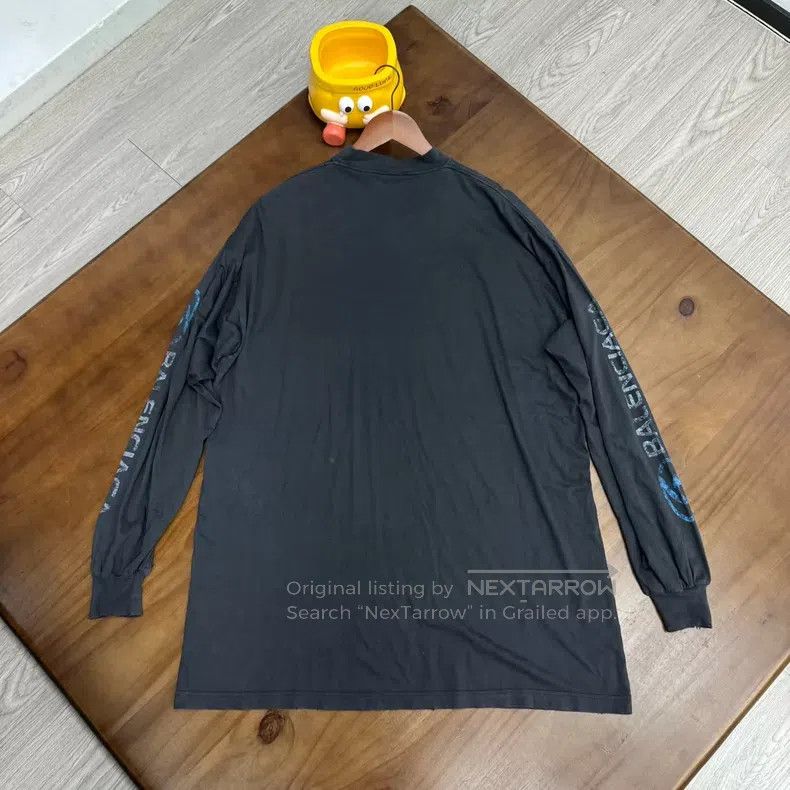 Balenciaga Balenciaga Washed Wave Effect Long Sleeve Shirt Size US M / EU 48-50 / 2 - 2 Thumbnail