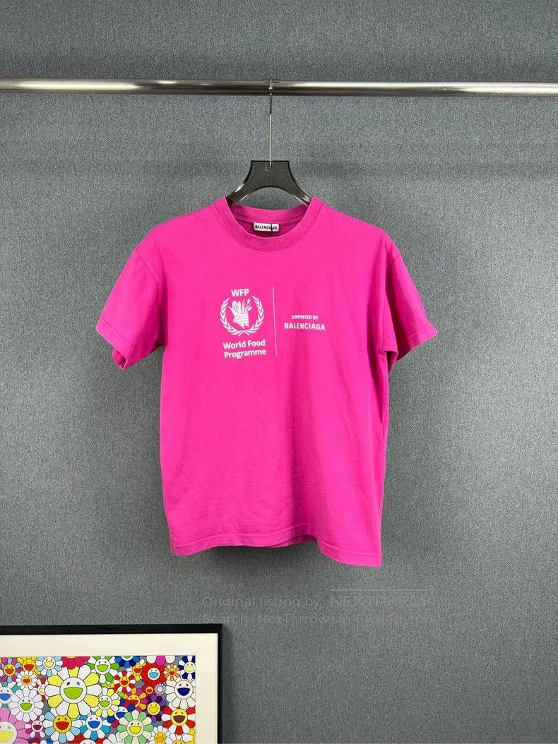 Balenciaga Pink Food Supply Short Sleeve