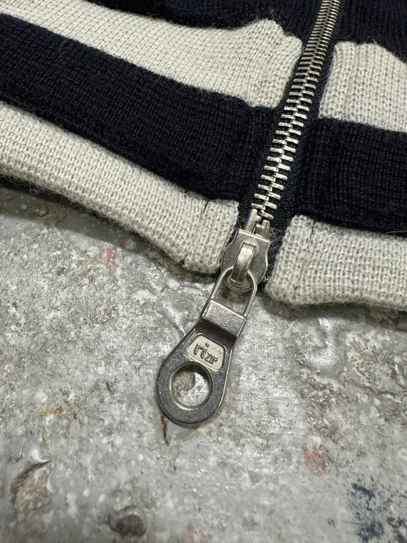 Armani × Vintage 1990s Armani Italian Wool Zip-Up Sweater Size US L / EU 52-54 / 3 - 8 Thumbnail