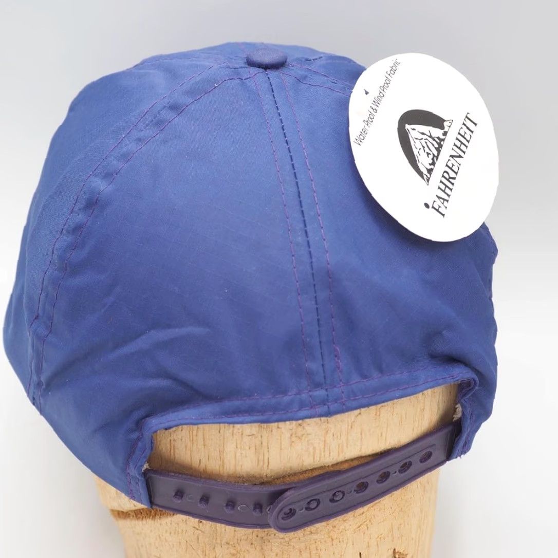 Vintage VINTAGE Fahrenheit Purple Waterproof Ripstop Hat Cap Strapback 1990's Baseball Cap Unisex Adults Adjustable Mens Womens Size ONE SIZE - 3 Thumbnail