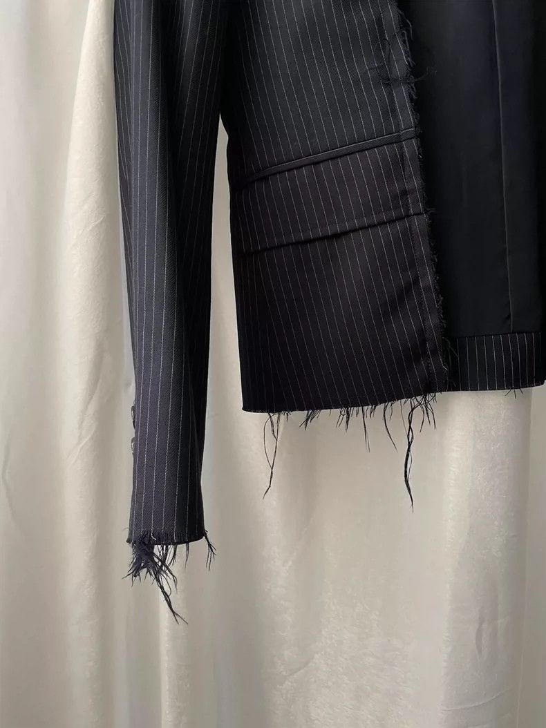 Comme des Garcons Comme des Garçons Medieval Ladies Wool Stripe Navy Blue jac Size M / US 6-8 / IT 42-44 - 3 Thumbnail