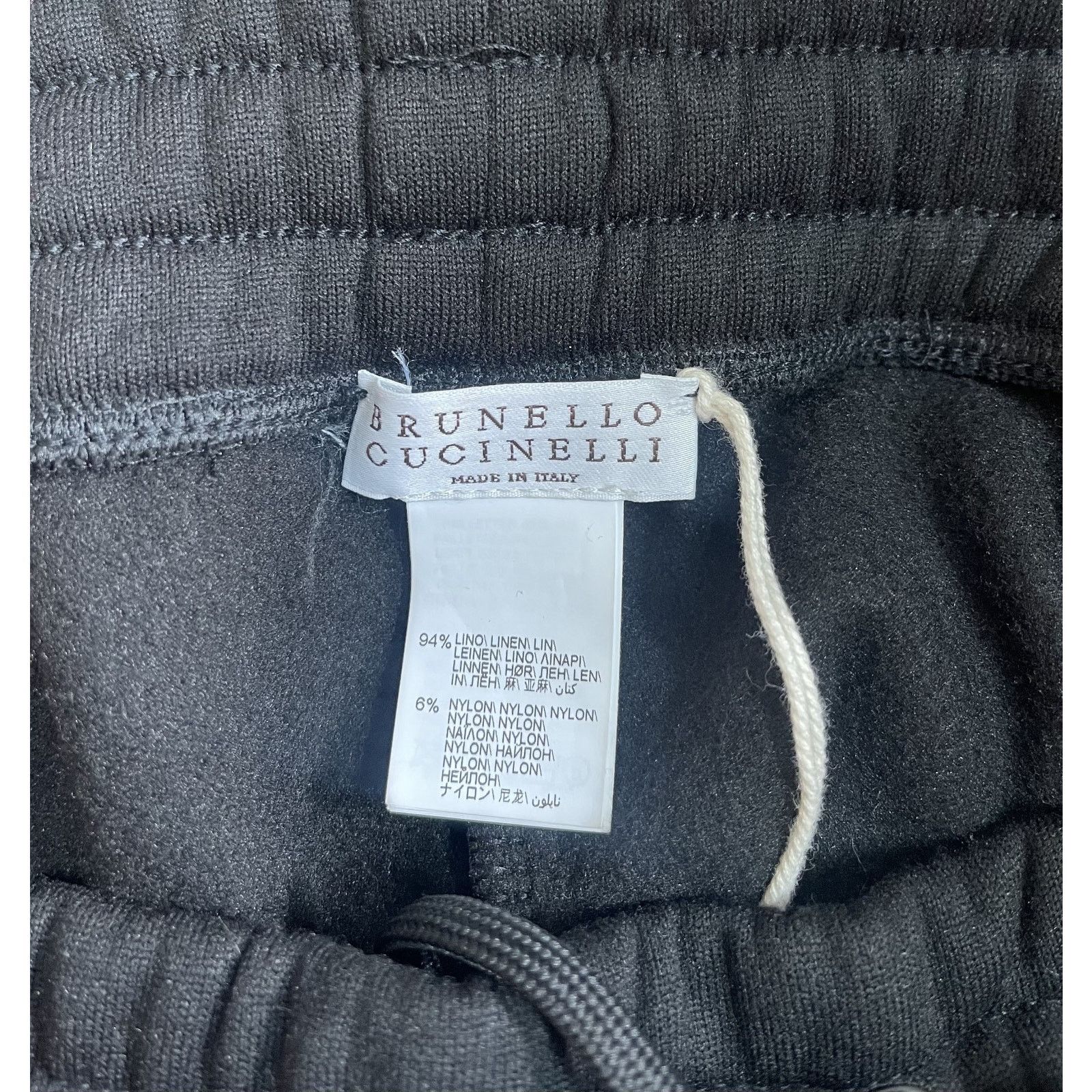 Brunello Cucinelli $1,695 NWT Brunello Cucinelli Black Linen Joggers Size S Size US 32 / EU 48 - 10 Thumbnail