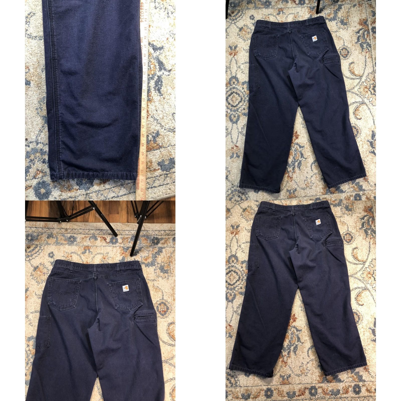 Carhartt Carhartt FR Original Fit Mens 38x32 Blue Denim Carpenter Flame-Resistant Pants blue jeans workwear pants Size US 38 / EU 54 - 8 Thumbnail