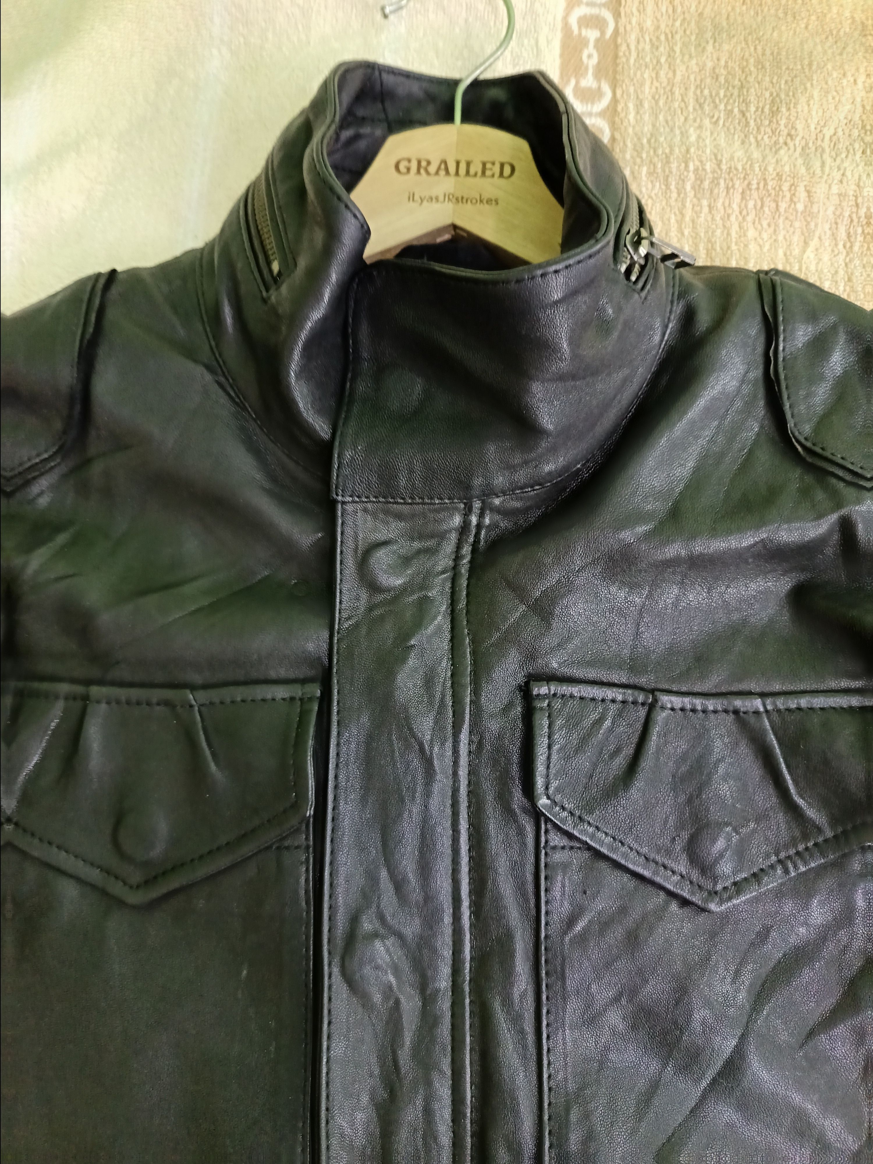 Japanese Brand 2000's Rattle Trap Black Coated Biker Jacket Size US M / EU 48-50 / 2 - 6 Thumbnail