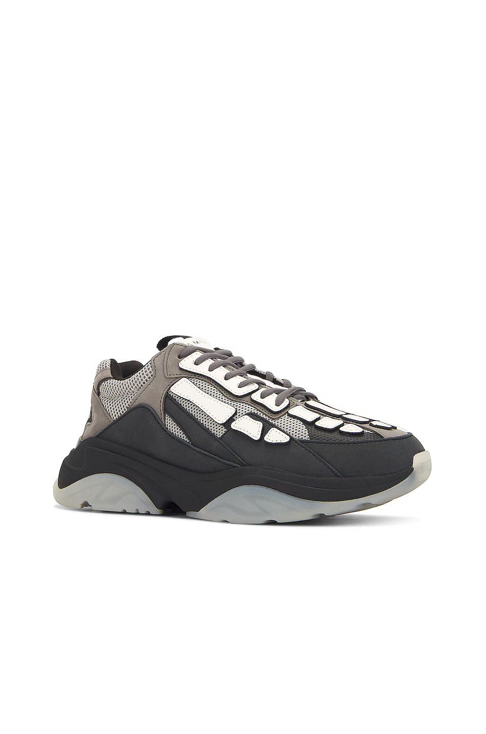 Amiri o1mle0326 Bone Runners Sneakers in Black/Grey Size US 15 / EU 48 - 2 Thumbnail
