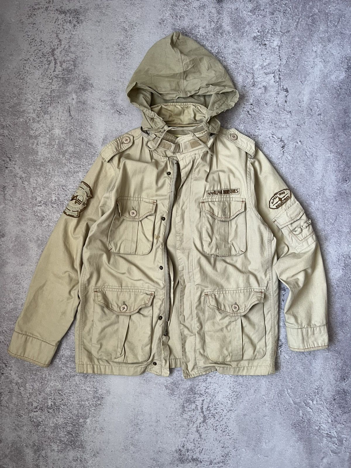 Vintage Alpha Industries USA Military Cotton Jacket