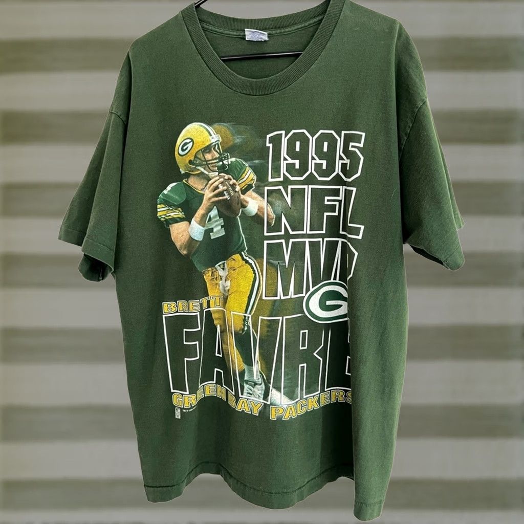 Salem Sportswear VINTAGE Salem Sportswear - 1995 NFL MVP - Brett Favre - Packers T Shirt XL Men Green XL Size US XL / EU 56 / 4 - 1 Thumbnail