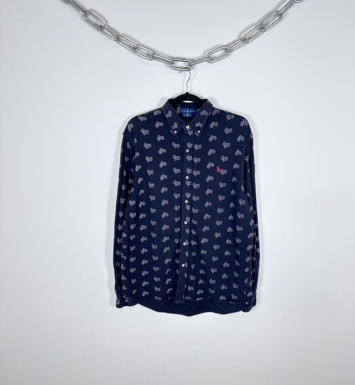 Ralph Lauren Ralph Lauren Featherweight Mesh Men’s Bike Print Shirt Size US XL / EU 56 / 4 - 1 Thumbnail