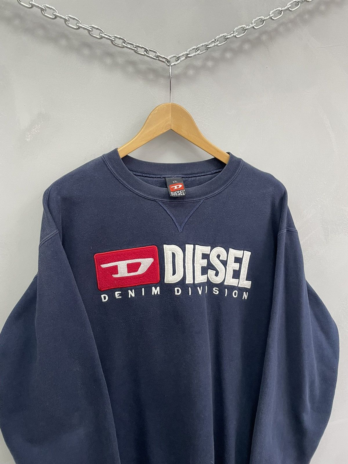Diesel × Japanese Brand × Vintage VINTAGE 90s y2k boxy diesel sweatshirt hoodie Size US XL / EU 56 / 4 - 2 Thumbnail