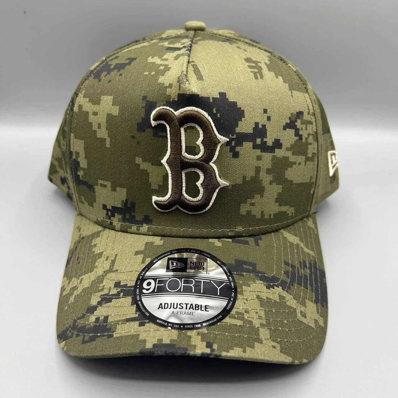 New Era Boston Red Sox Hat Men Camo Snap Back Cap Cotton A-Frame New Size ONE SIZE - 1 Thumbnail