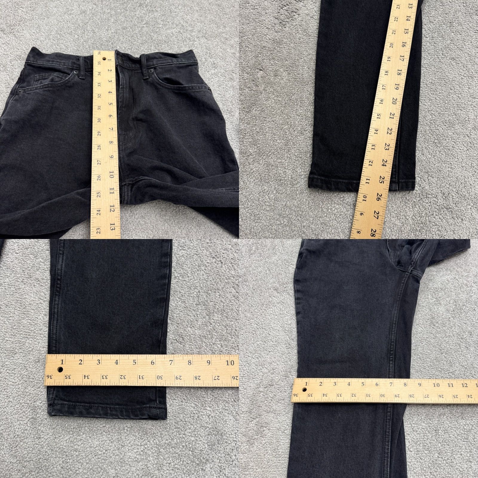 Levi's Everlane The Original Cheeky Cropped Denim Jeans Womens 27 Black Organic Cotton Jeans Size 27" / US 4 / IT 40 - 9 Thumbnail