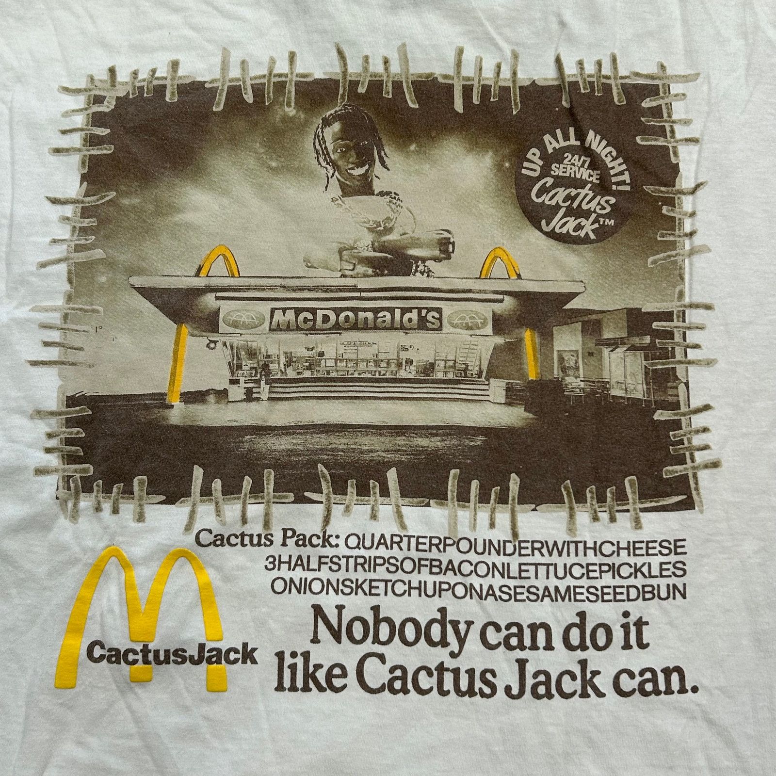 Travis Scott Travis Scott McDonald's Cactus Jack Vintage Tee Size 2XL Size US XXL / EU 58 / 5 - 6 Thumbnail