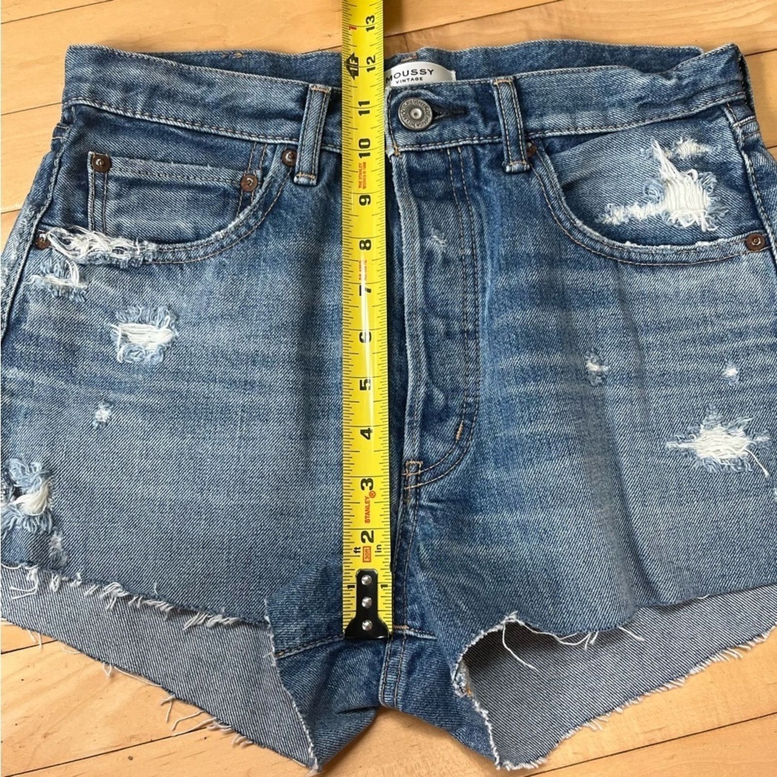 MOUSSY Moussy Vintage Cut Off Shorts sz 26 Distressed Button Fly Size 26" / US 2 / IT 38 - 7 Thumbnail