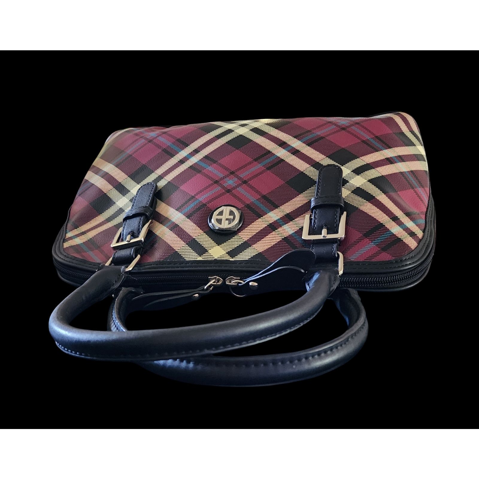 Giani Bernini Giani Bernini faux leather Plaid Dome Satchel, Size ONE SIZE - 6 Thumbnail