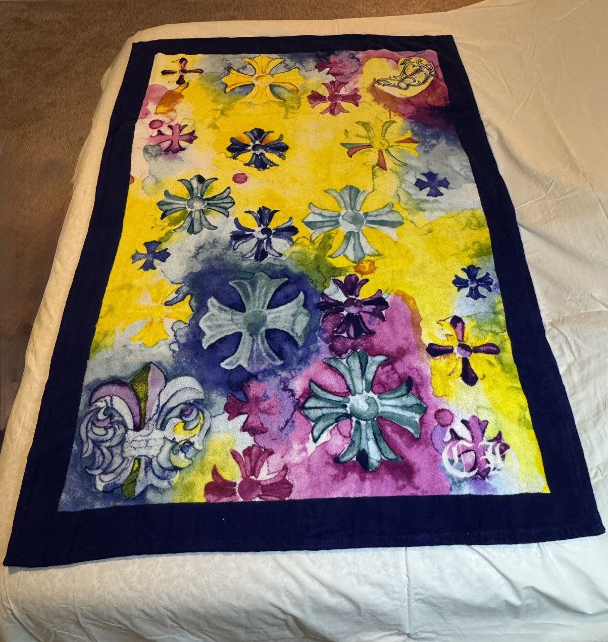 Chrome Hearts Watercolor Beach Towel