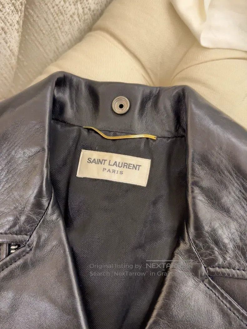 Saint Laurent Paris Saint Laurent Paris Classic Leather Jacket Size XXS / US 00 / IT 34 - 2 Thumbnail