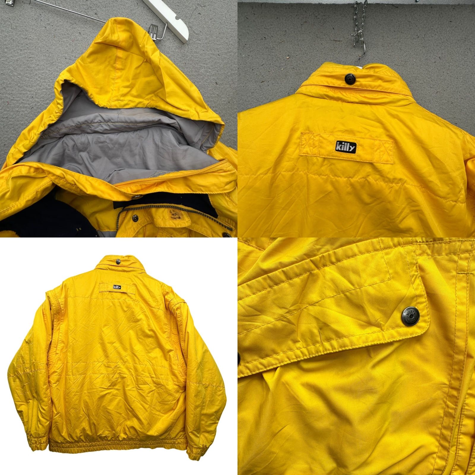 Equipment Killy Recco Jacket Mens Large Yellow Hooded Polyester Ski 44 Regular Parka Jacket Accessories Size US L / EU 52-54 / 3 - 8 Thumbnail
