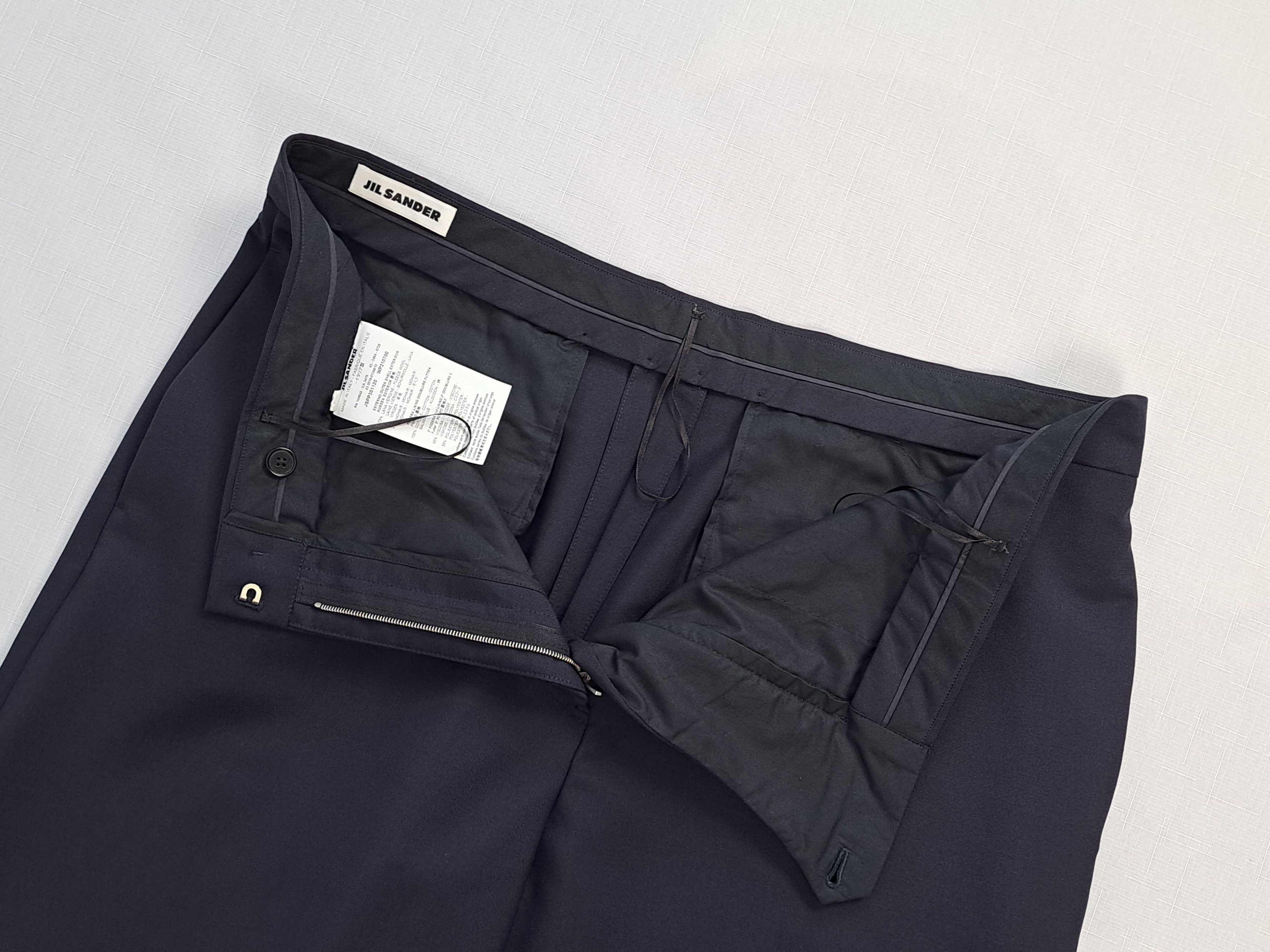 Jil Sander Jil Sander wool/mohair dark navy pants. Size 44. Size 36" / US 14 / IT 50 - 6 Thumbnail