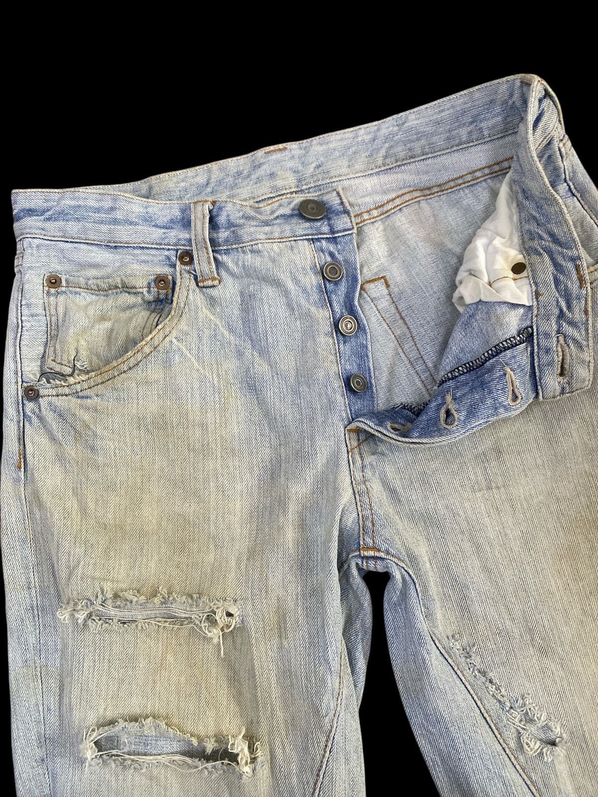 If Six Was Nine × Johnbull × Vintage Vintage John Bull Ripped Denim Size US 31 - 7 Thumbnail