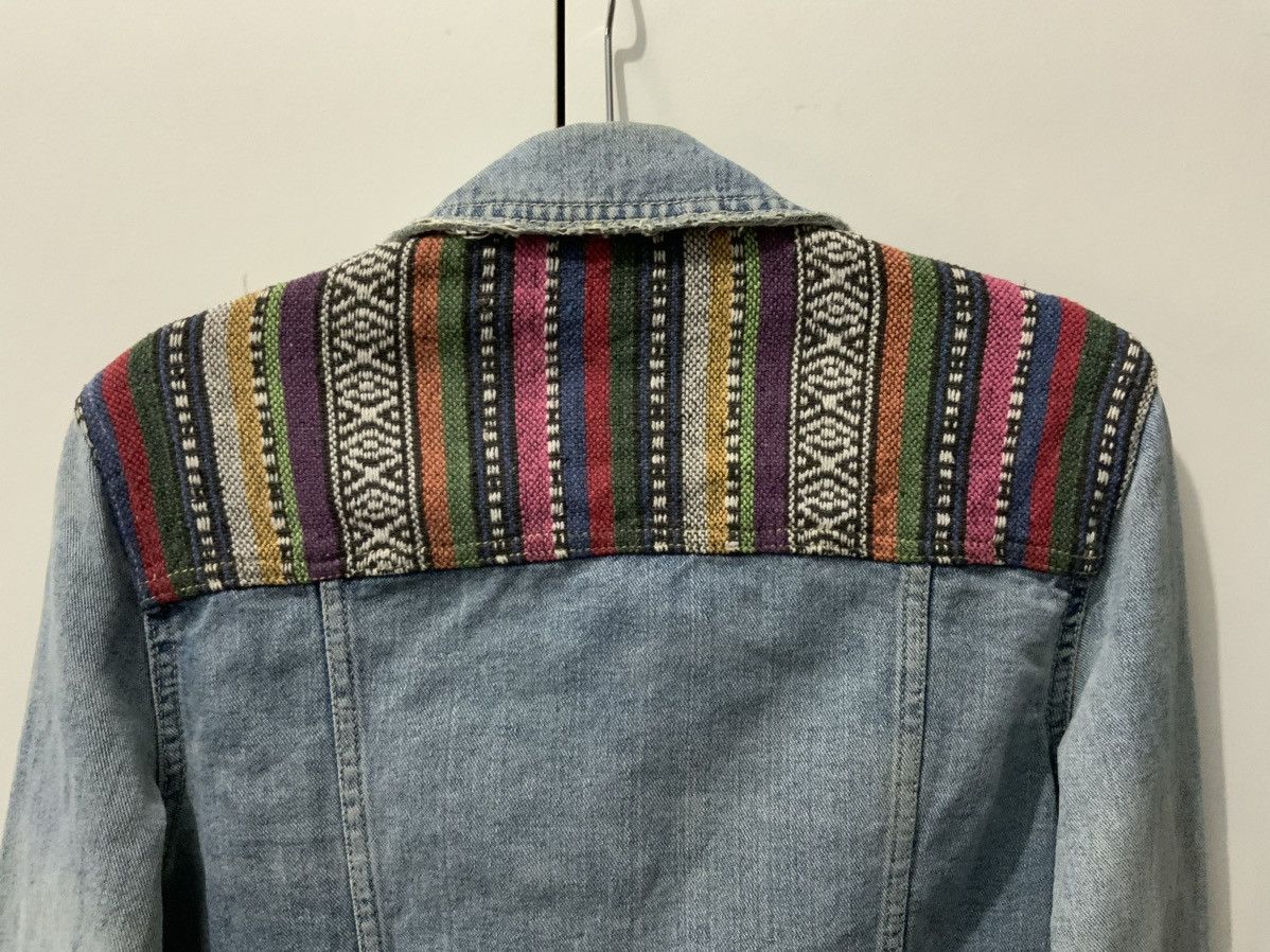 If Six Was Nine Free People Navajo Patchwork Distressed Kmrii Jacket Size US XS / EU 42 / 0 - 6 Thumbnail