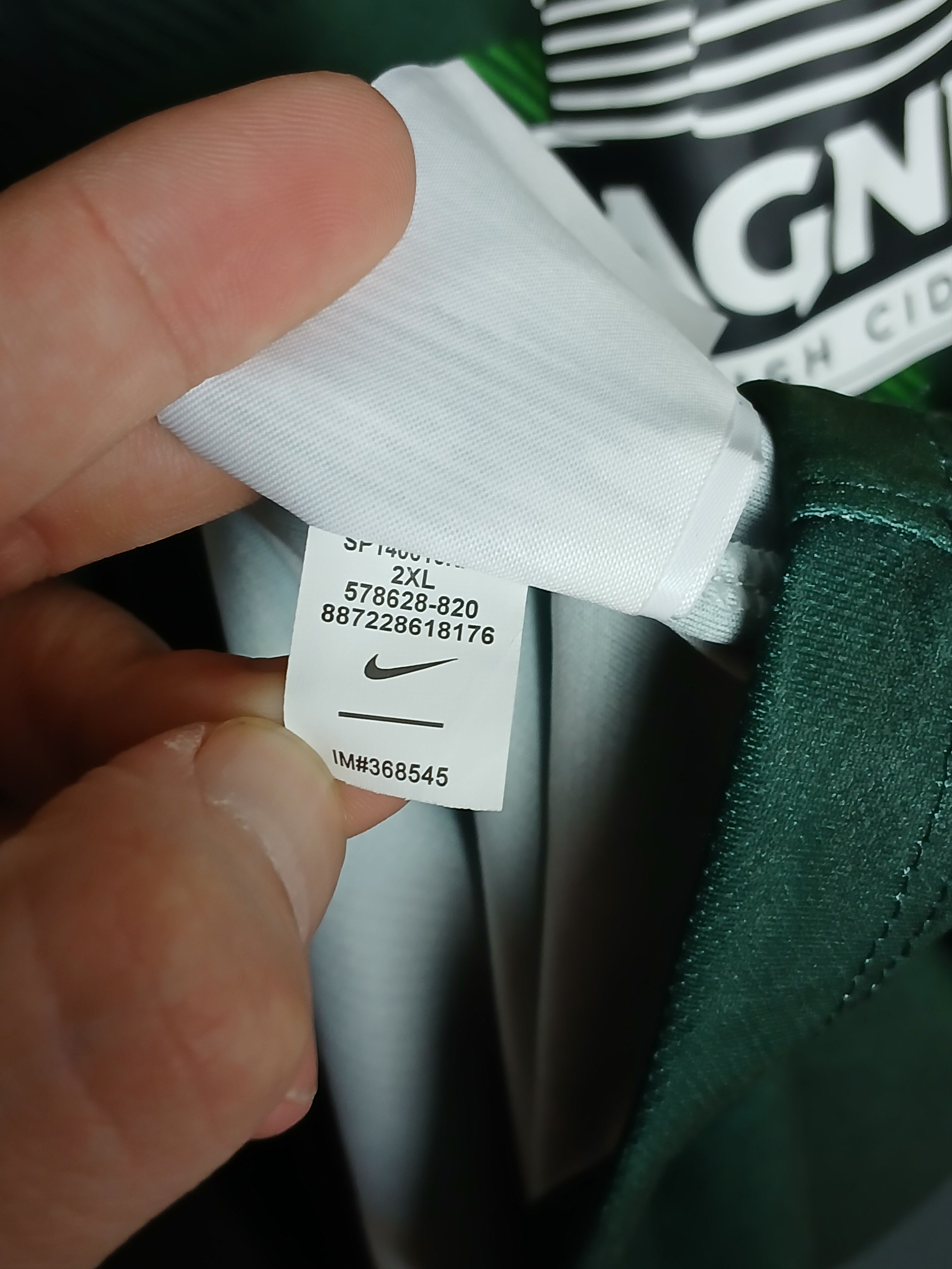 Nike Celtic 14/15 Away Football Jersey T-Shirt Size US XXL / EU 58 / 5 - 12 Thumbnail