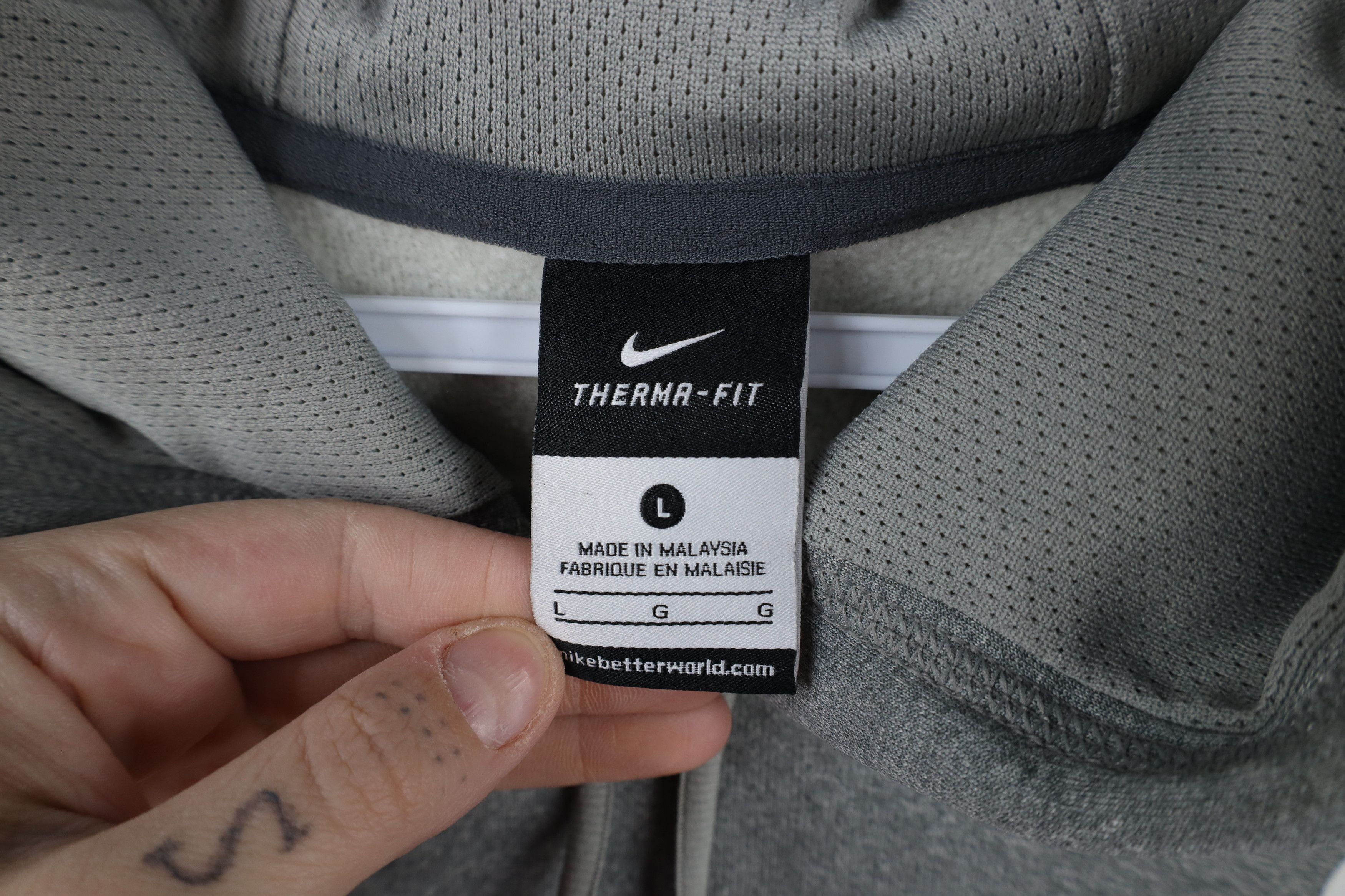 Nike × Vintage Nike Therma Fit Ohio State University Buckeyes Hoodie Gray Size US L / EU 52-54 / 3 - 10 Thumbnail