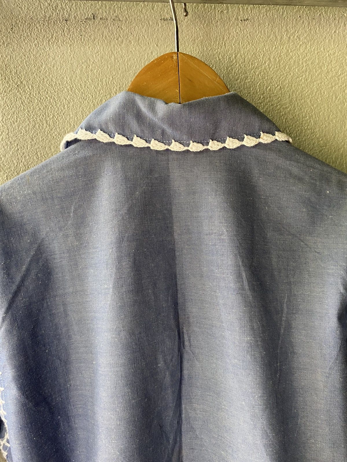 Vintage CROCHET LADDERWORK SHORT SLEEVE SHIRT NOT BODE Size US M / EU 48-50 / 2 - 8 Thumbnail