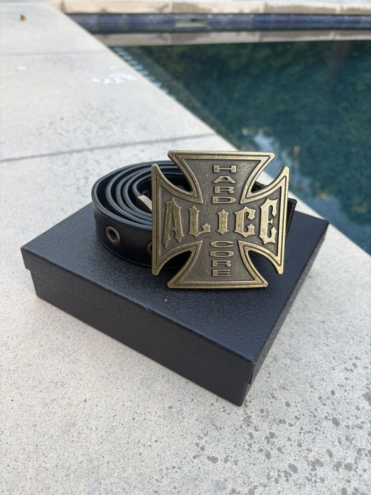 Alice Hollywood Alice Hollywood Blistered Chopper Belt Black